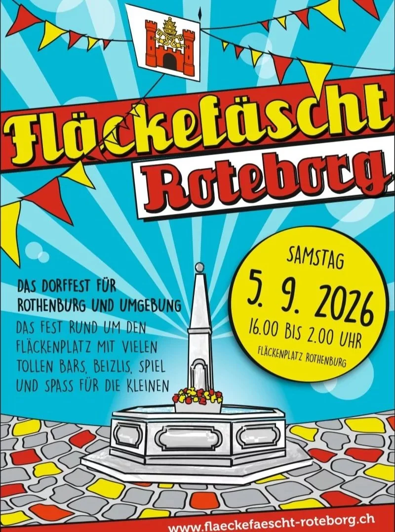 Fl&auml;ckef&auml;scht 2026!

📆5. September 2026, ab 16.00 Uhr
📍vor dem Goldschmied Z&uuml;rcher
🍴frische Pizza aus dem Ofen

Wir freuen uns auf gem&uuml;tliche Stunden mit euch!
