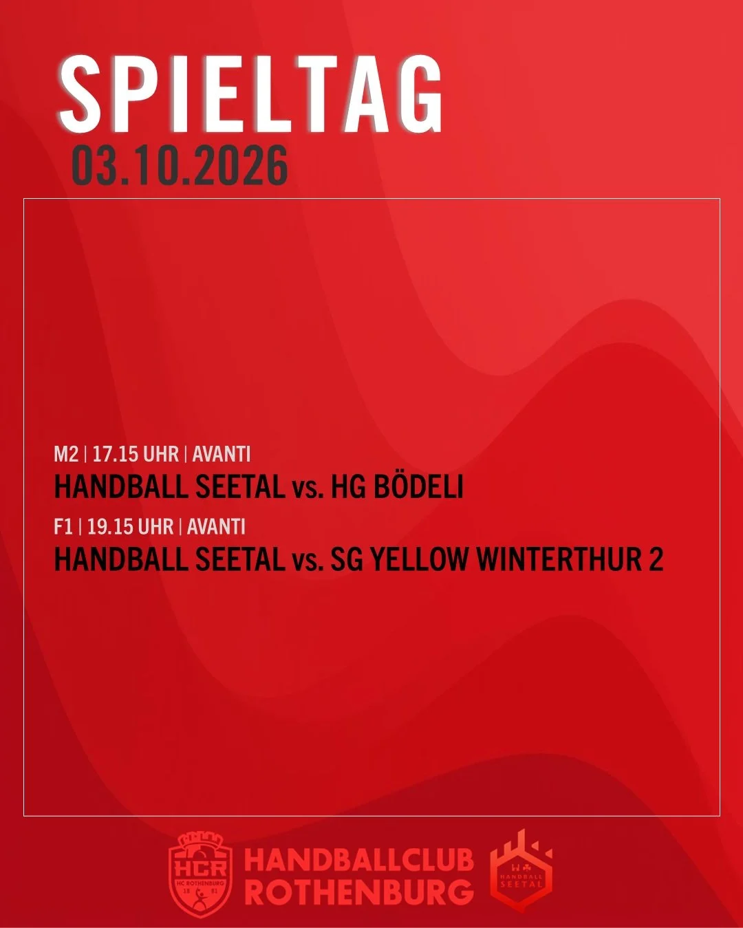 Kurz nach dem HCR-Lager geht es mit Handball weiter.

Wir freuen uns auch euch!
