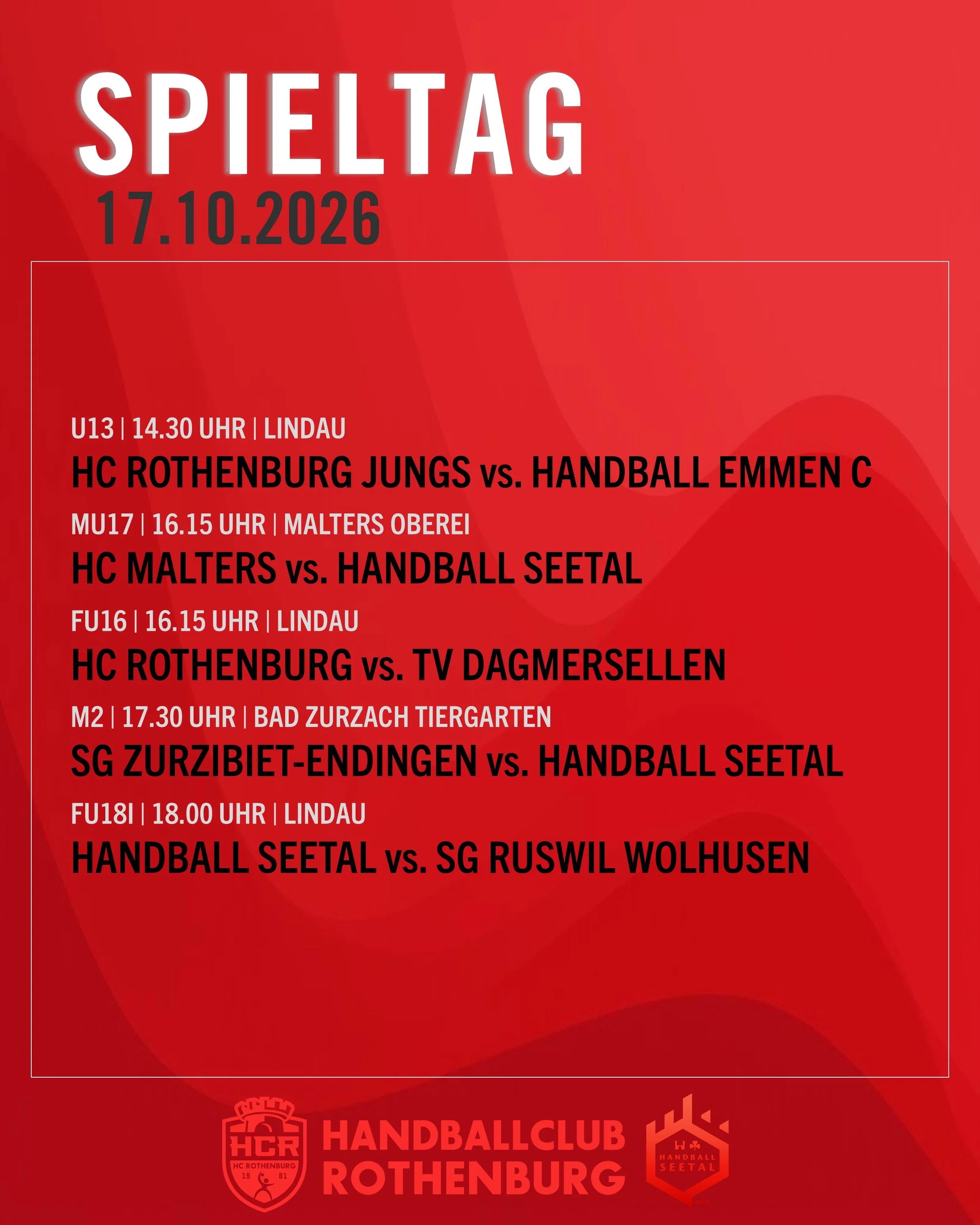 Am Samstag, Sonntag und am n&auml;chsten Donnerstag wird Handball gespielt!
