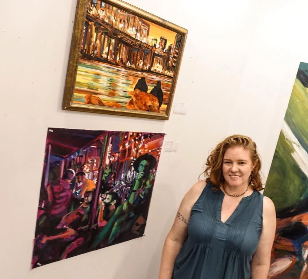 photo of Sharilyn Neidhardt at 2018 opening at Friday Studio Gallery by Phil Buehler