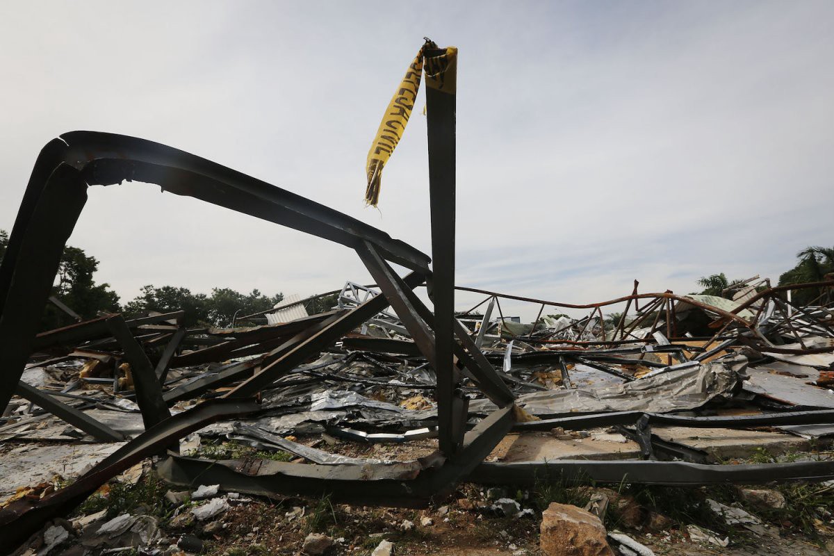 The media center was recently demolished and is now a health hazard | Mario Tama/Getty