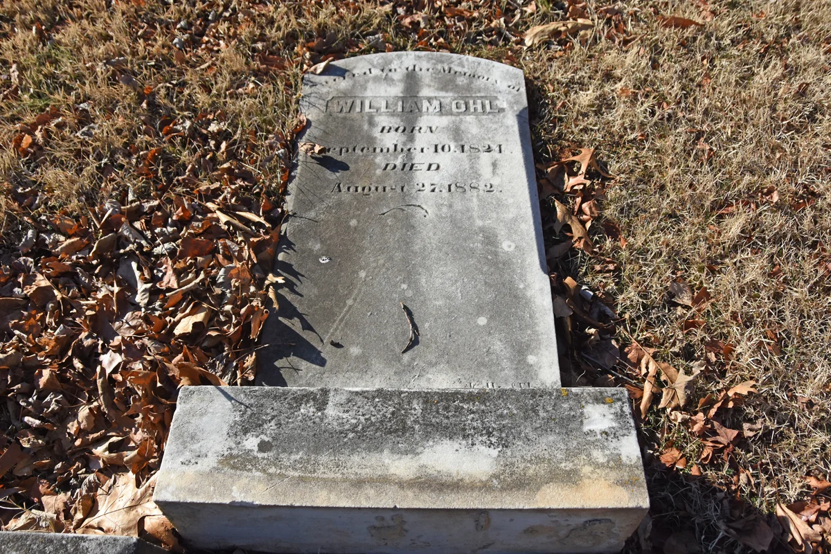 Gravestone from Powhatan Methodist Episcopal Church