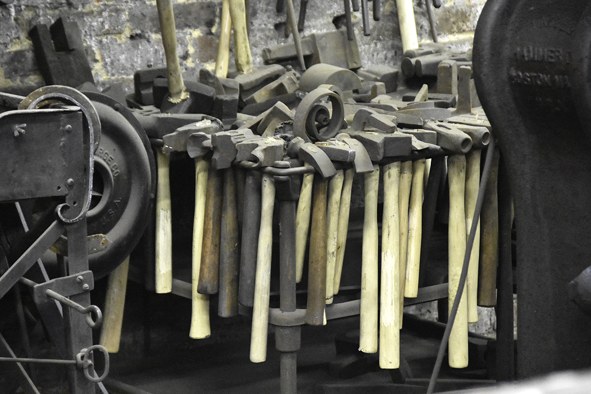 Handtools at G. Krug and Son Ironworks are still in regular use.