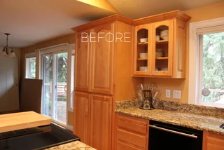 Painted Cabinets A Review Of Our Cabinets Painted With Annie