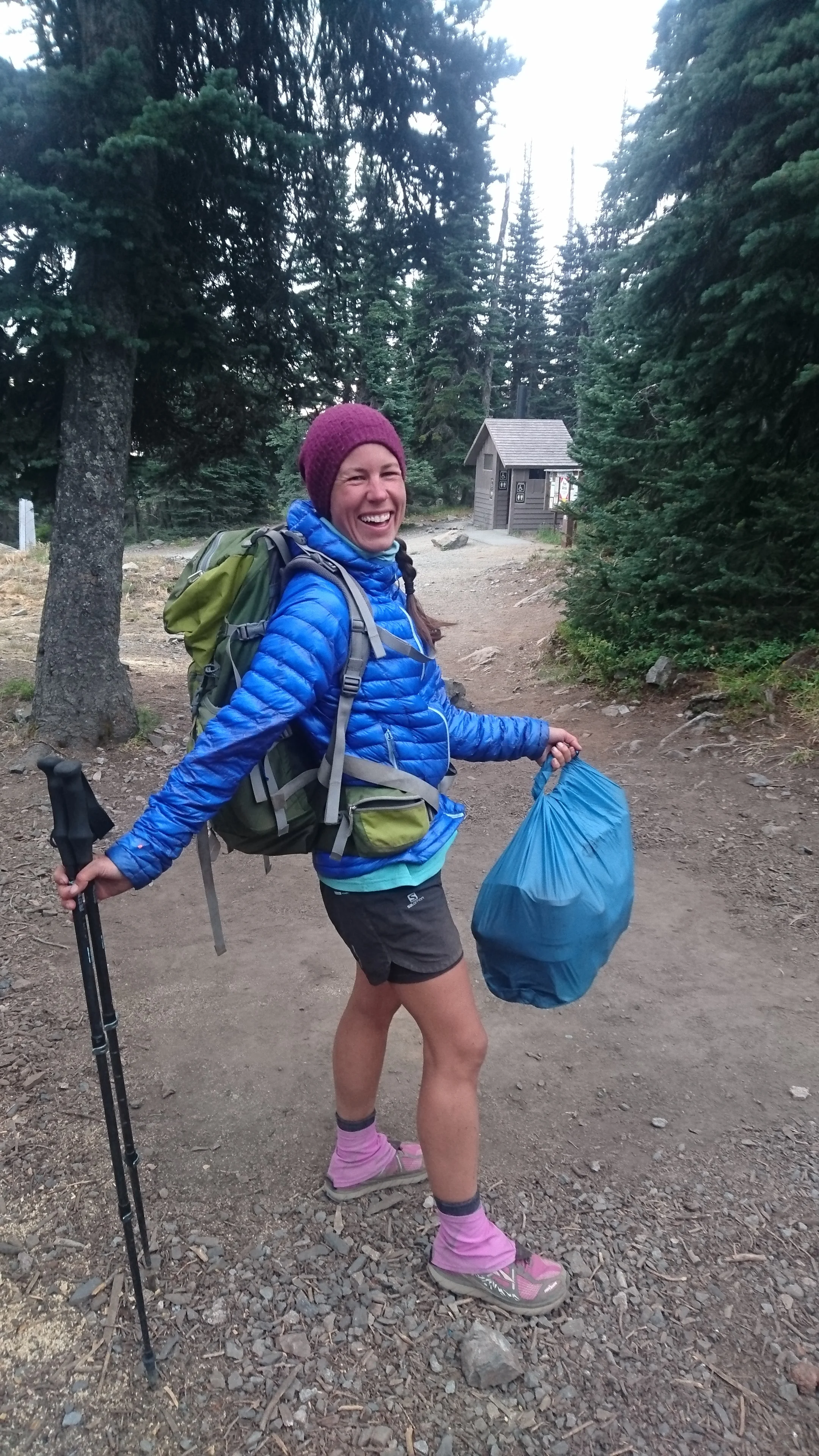 My pack slimmed down to almost nothing. Thata girl!