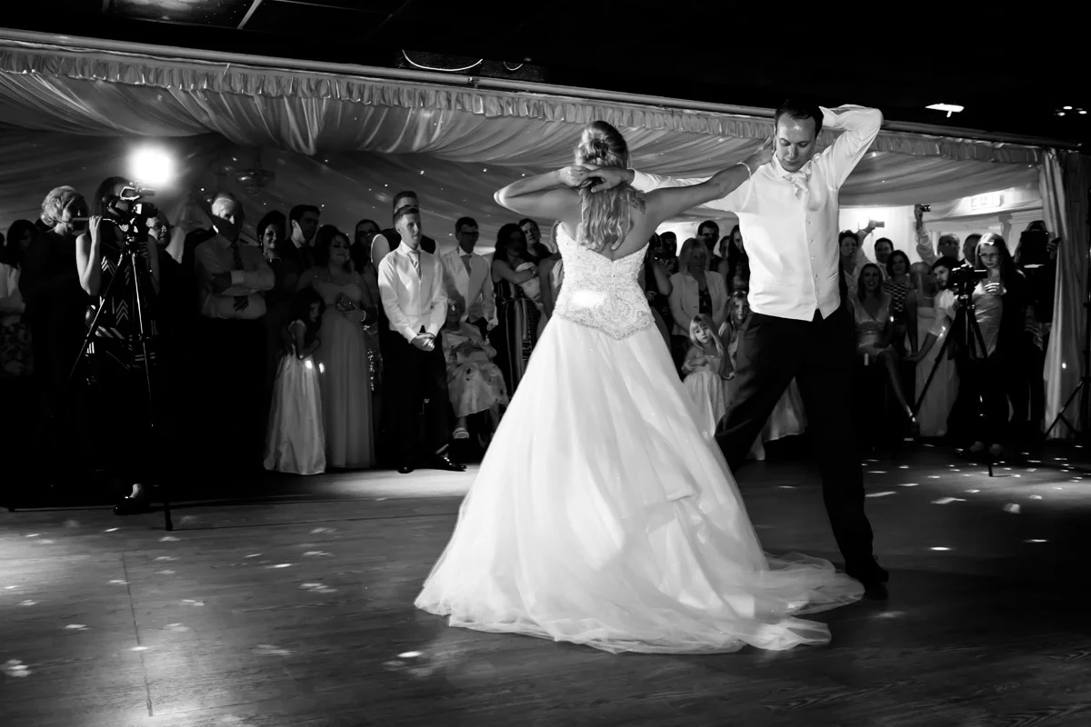 Bride and groom choreographed first dance at the Fennes, Essex