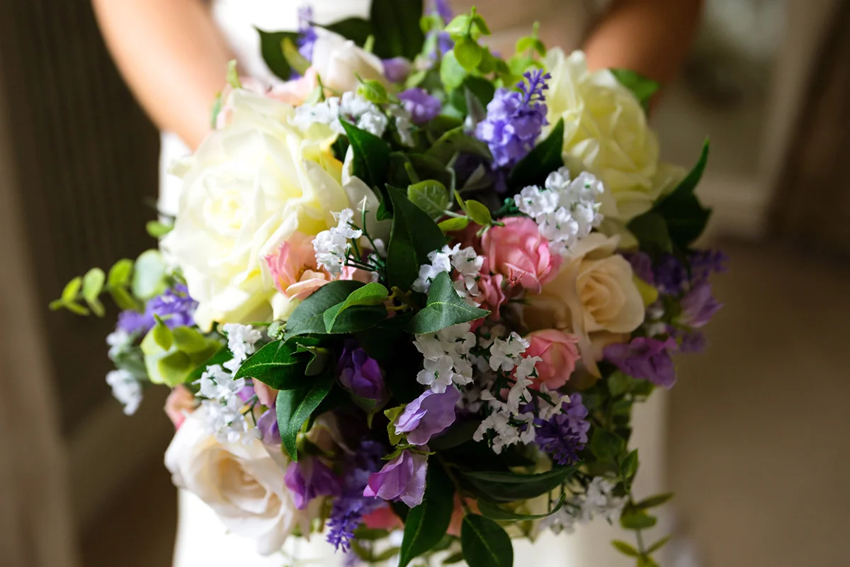 Bride holding her bouquet