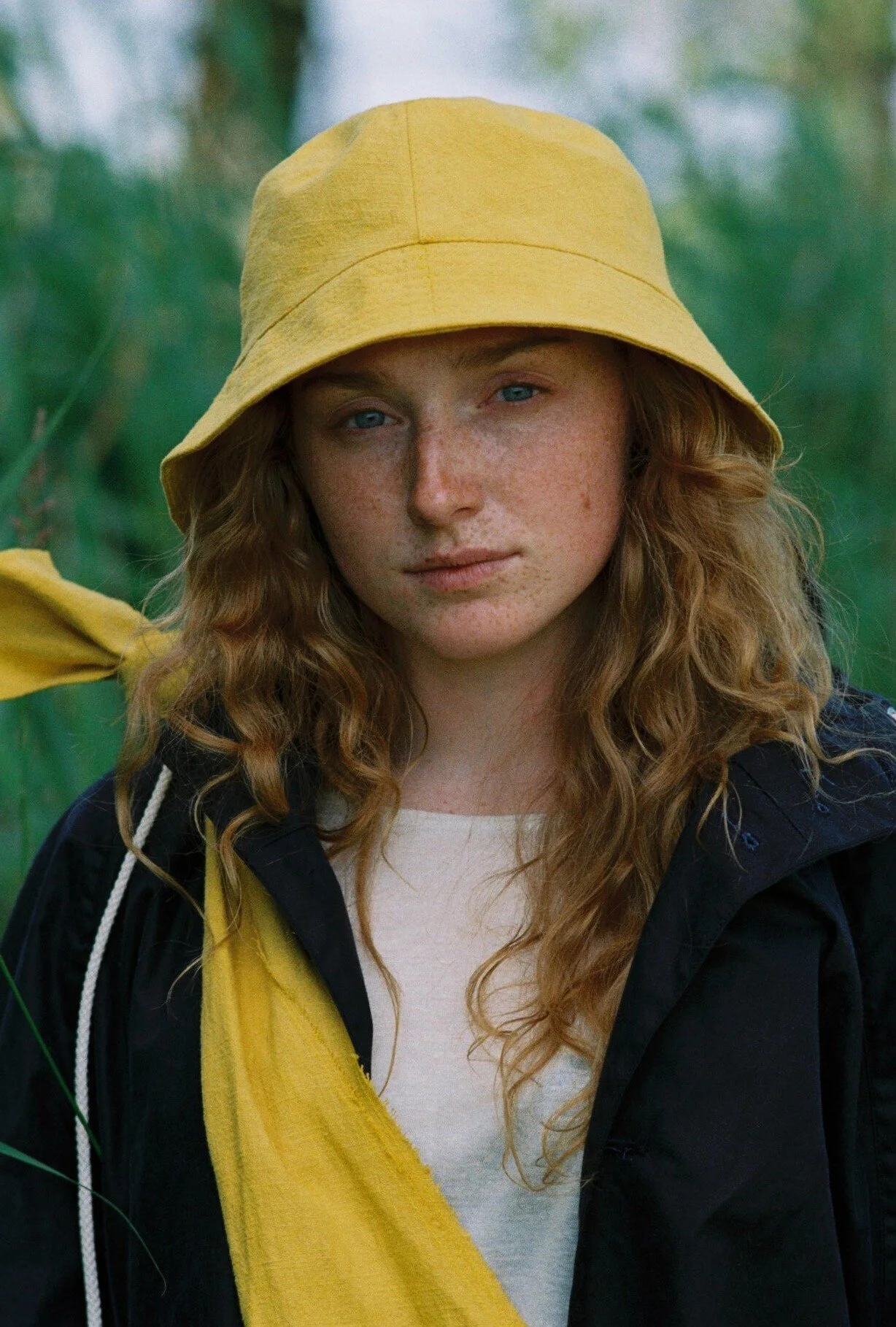 Fisherman’s Hat & Window Bag in yellow ramie