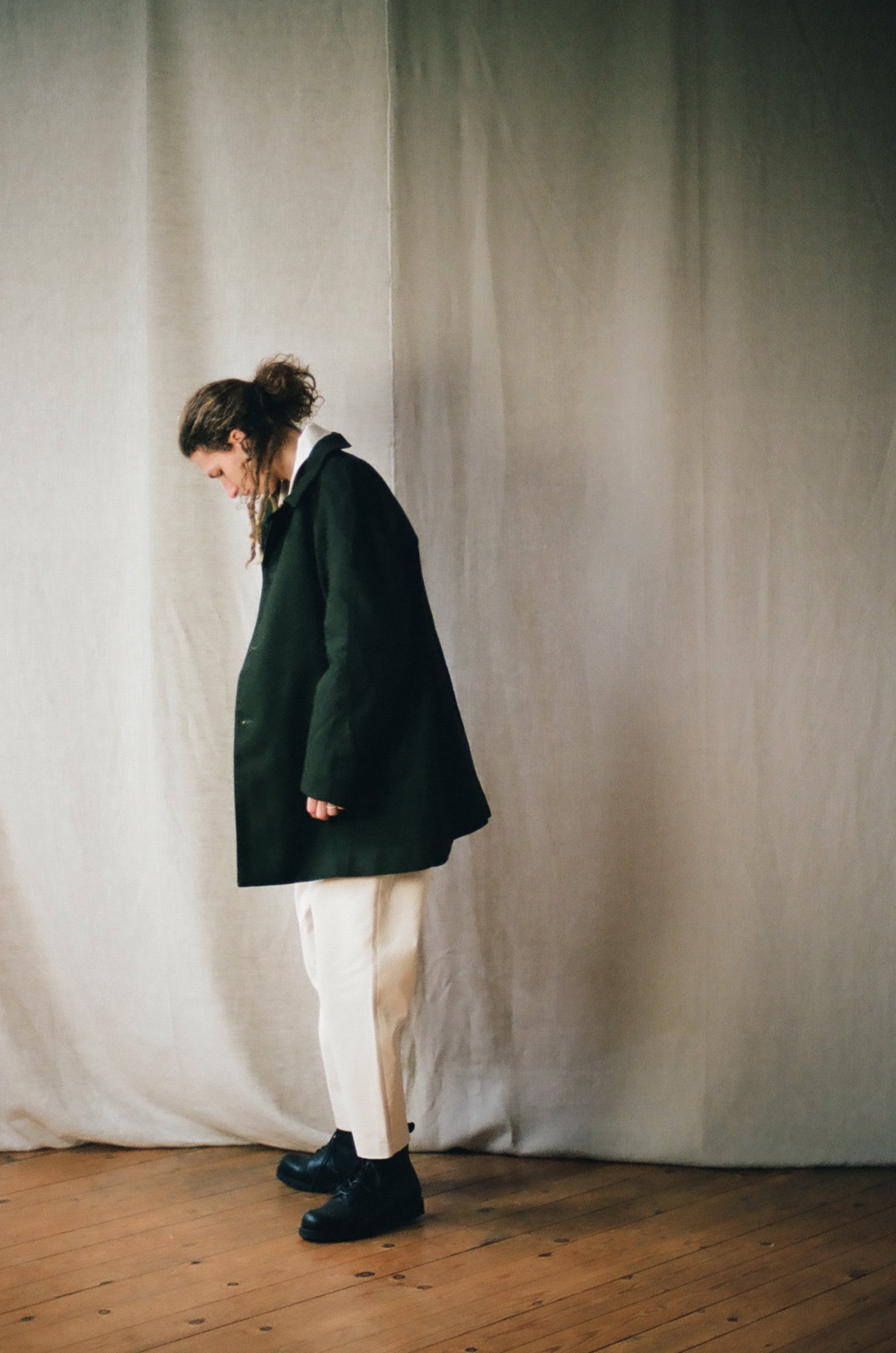 Camera Coat | Moss Moleskin — An Irrational Element