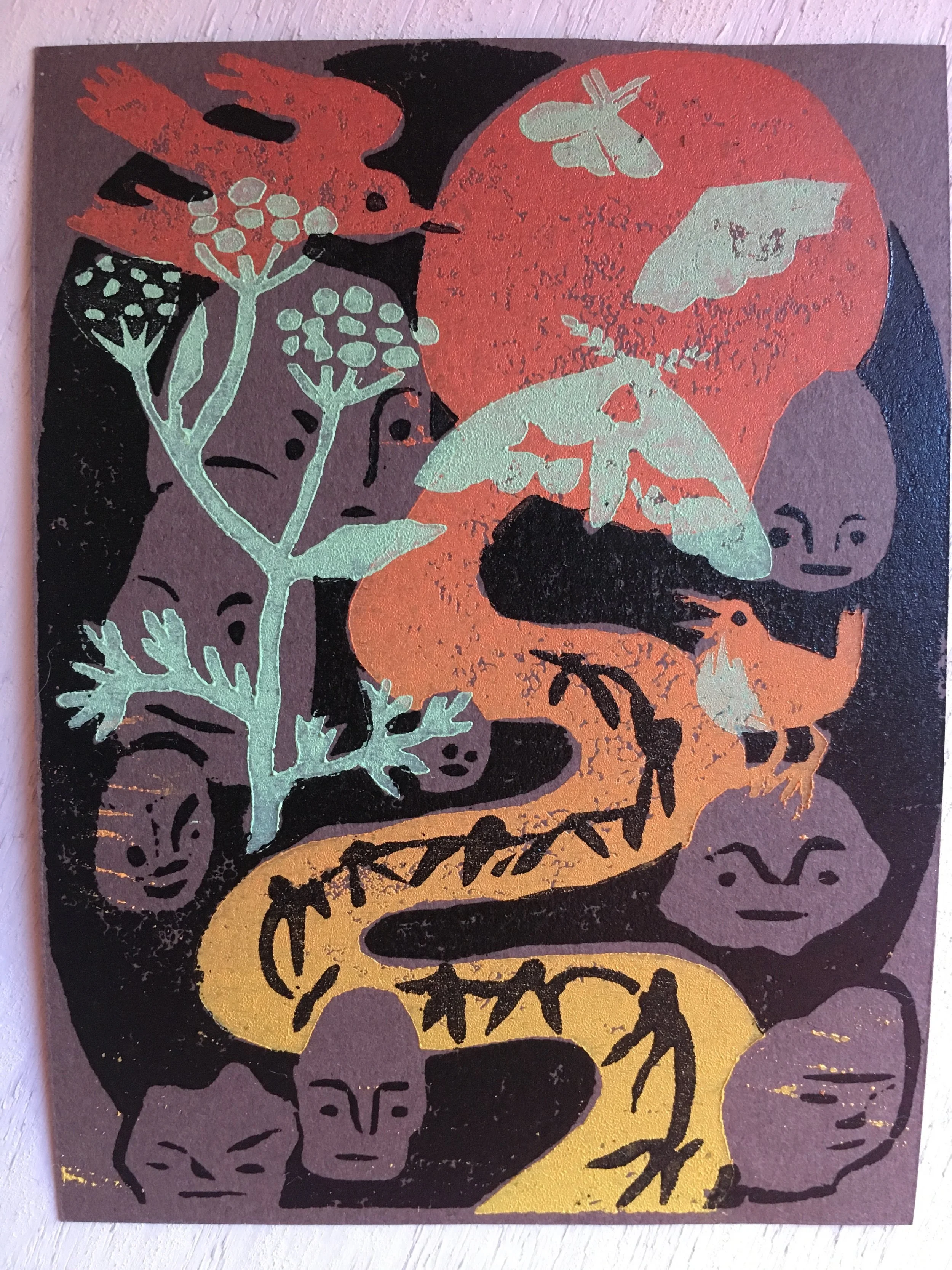 upward and shimmering