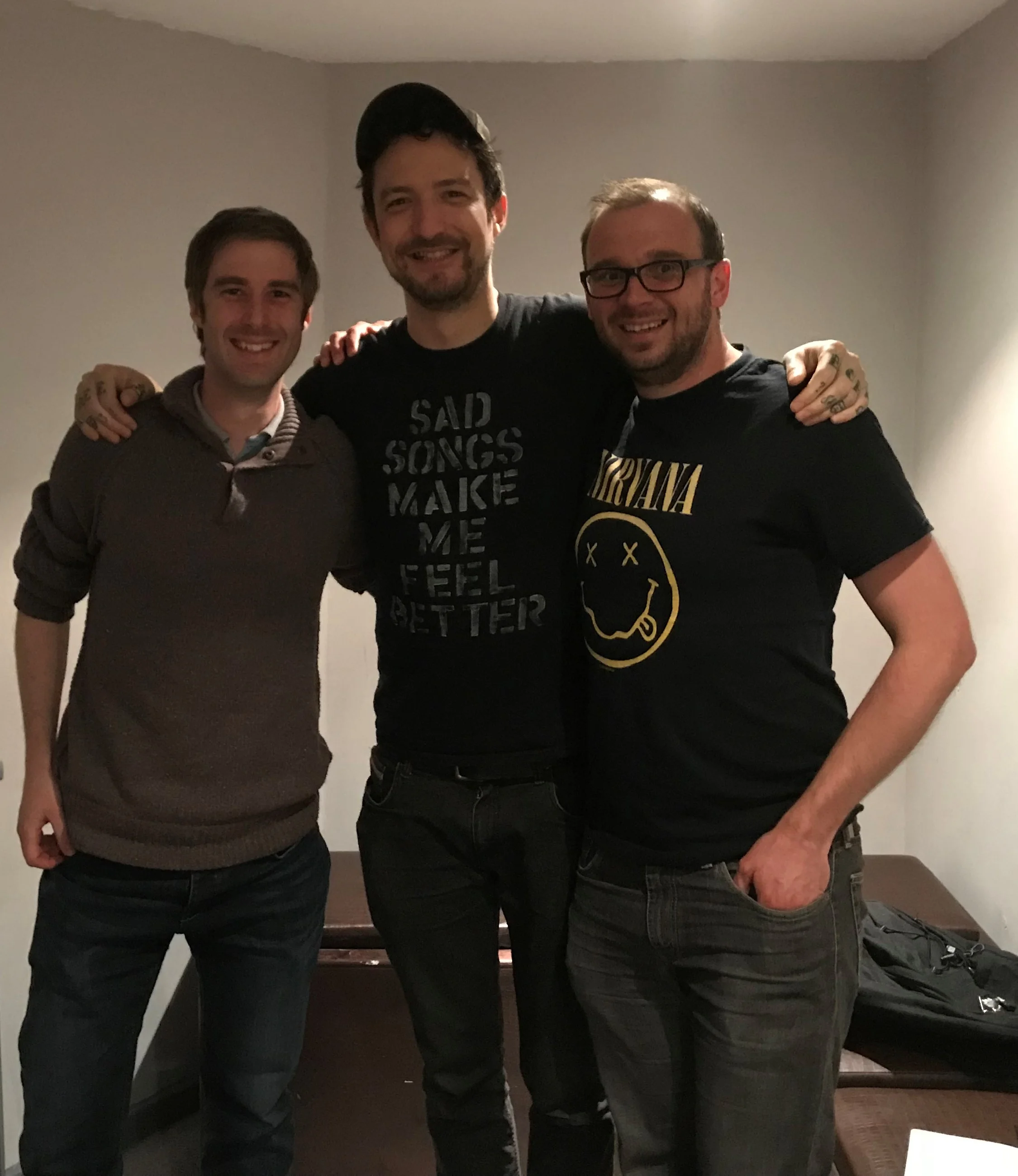 Taller than you might think is Mr Turner. Glad we did the photo pre gig and pre sweat.
