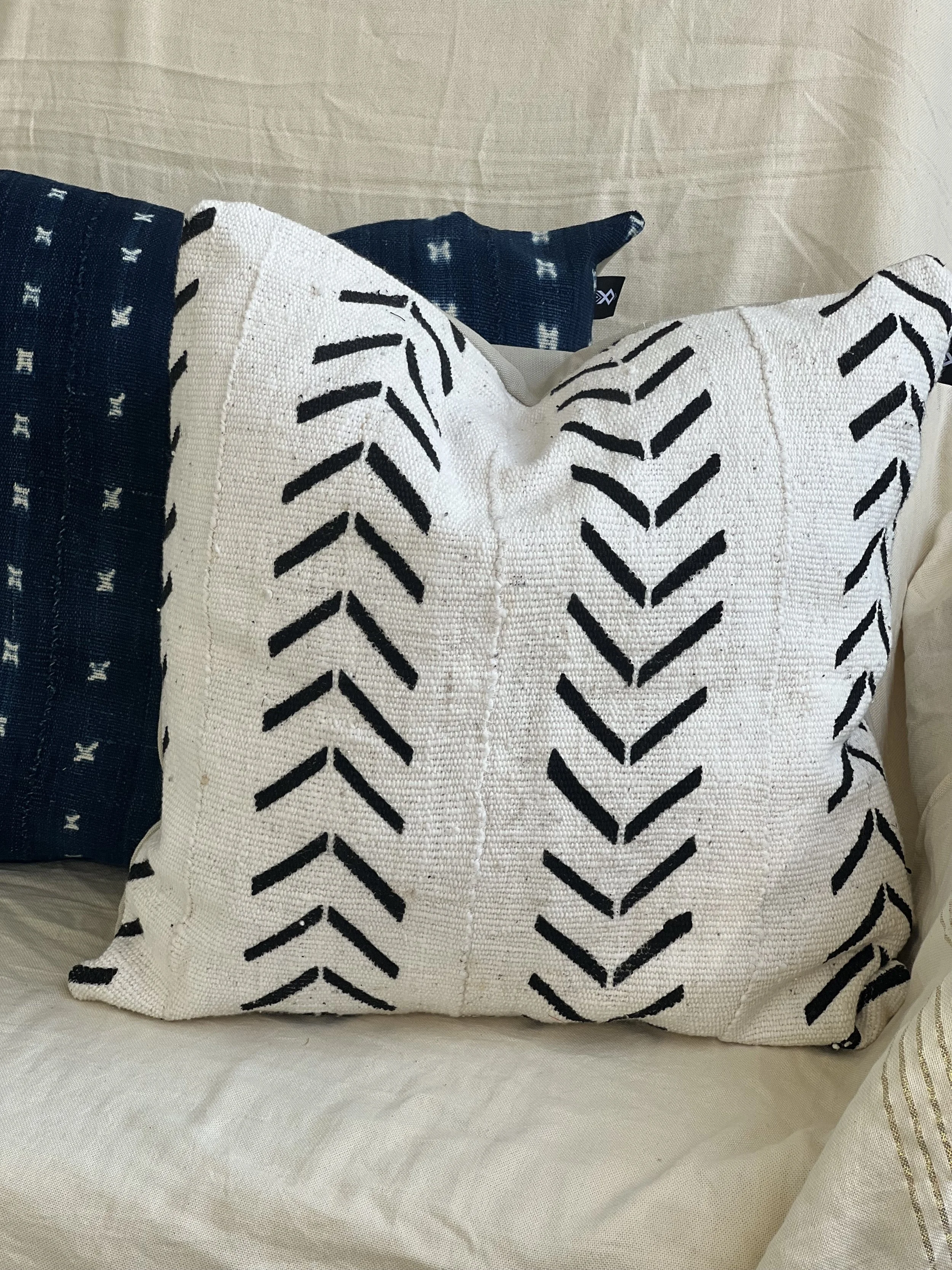 Mudcloth Pillow Cover - Black & White