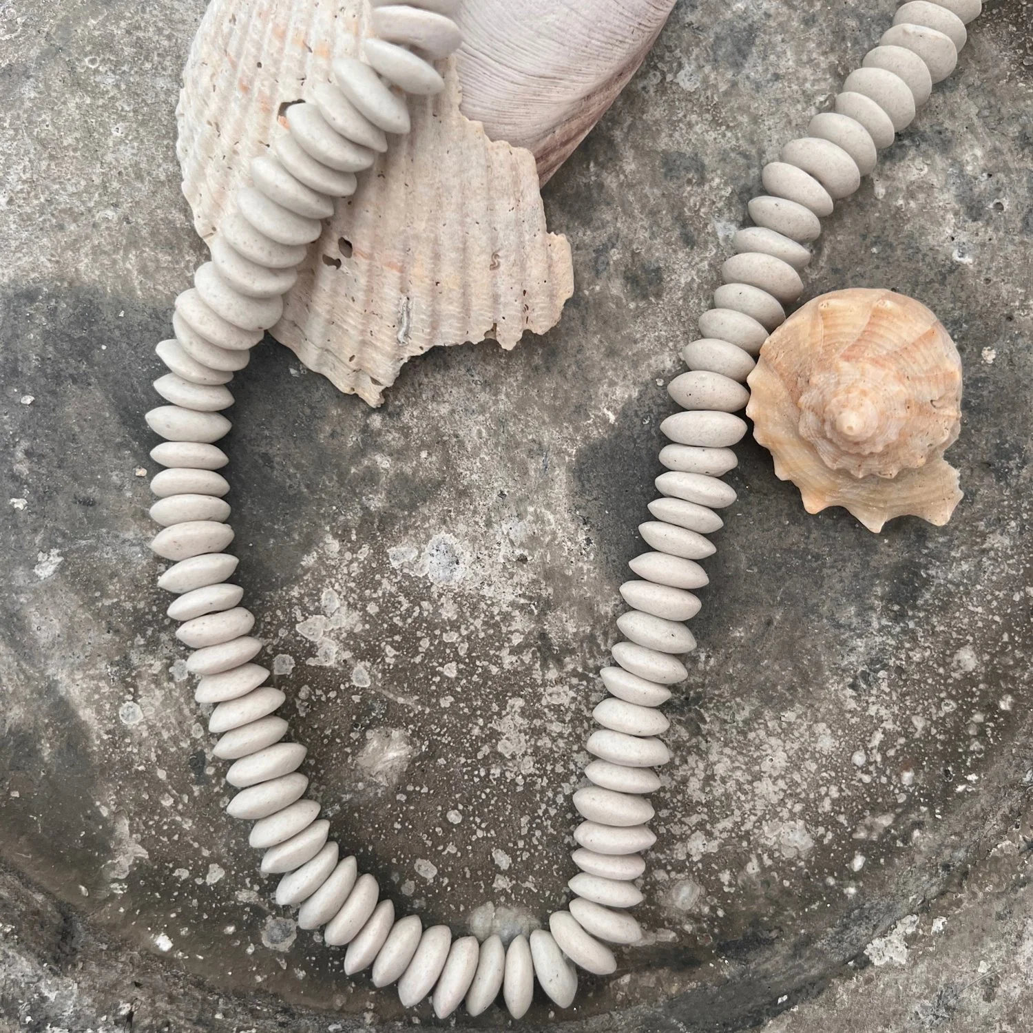 White Up-cycled Necklace