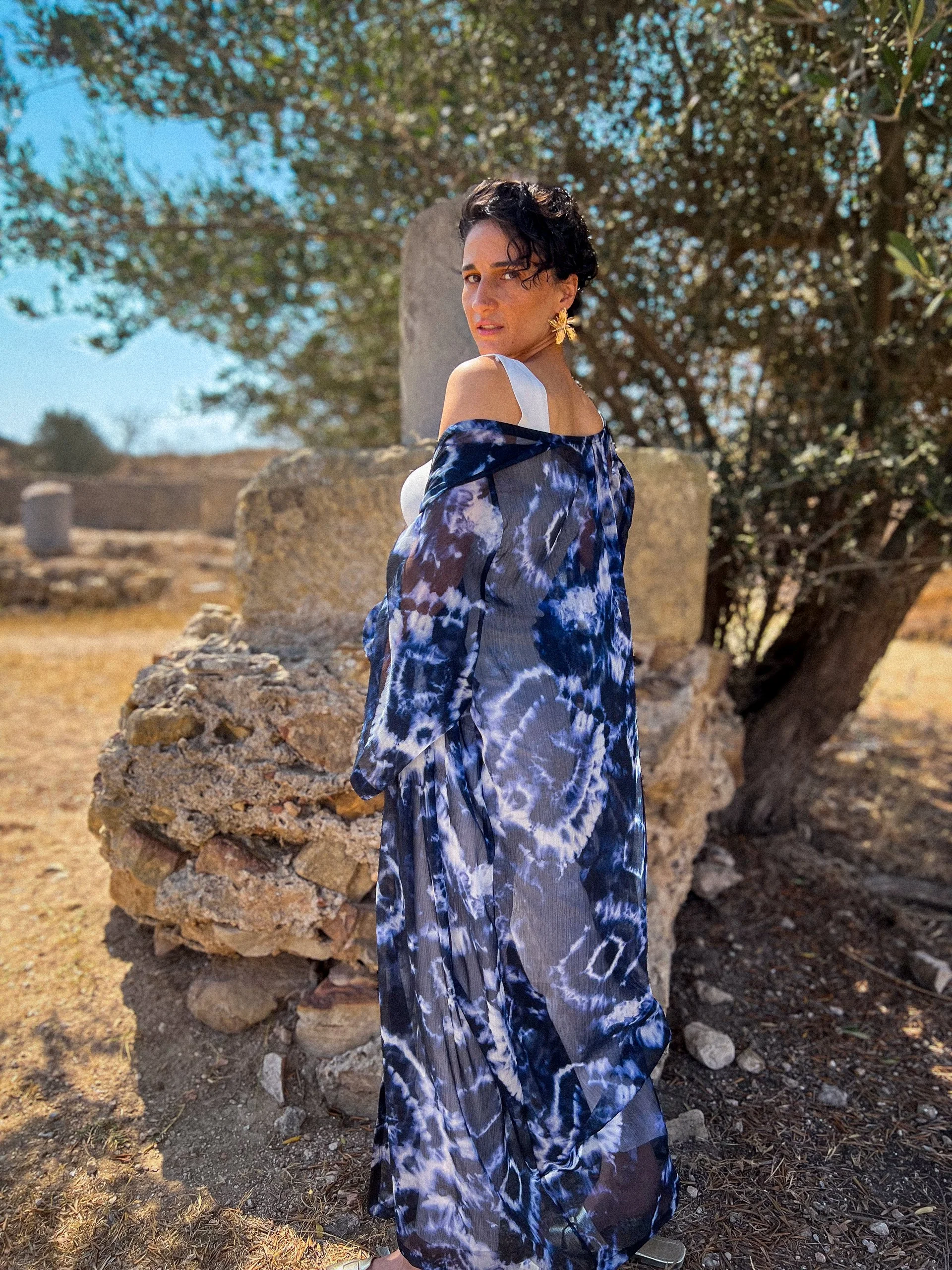 Bahaari Duster Kimono Tie Dye
