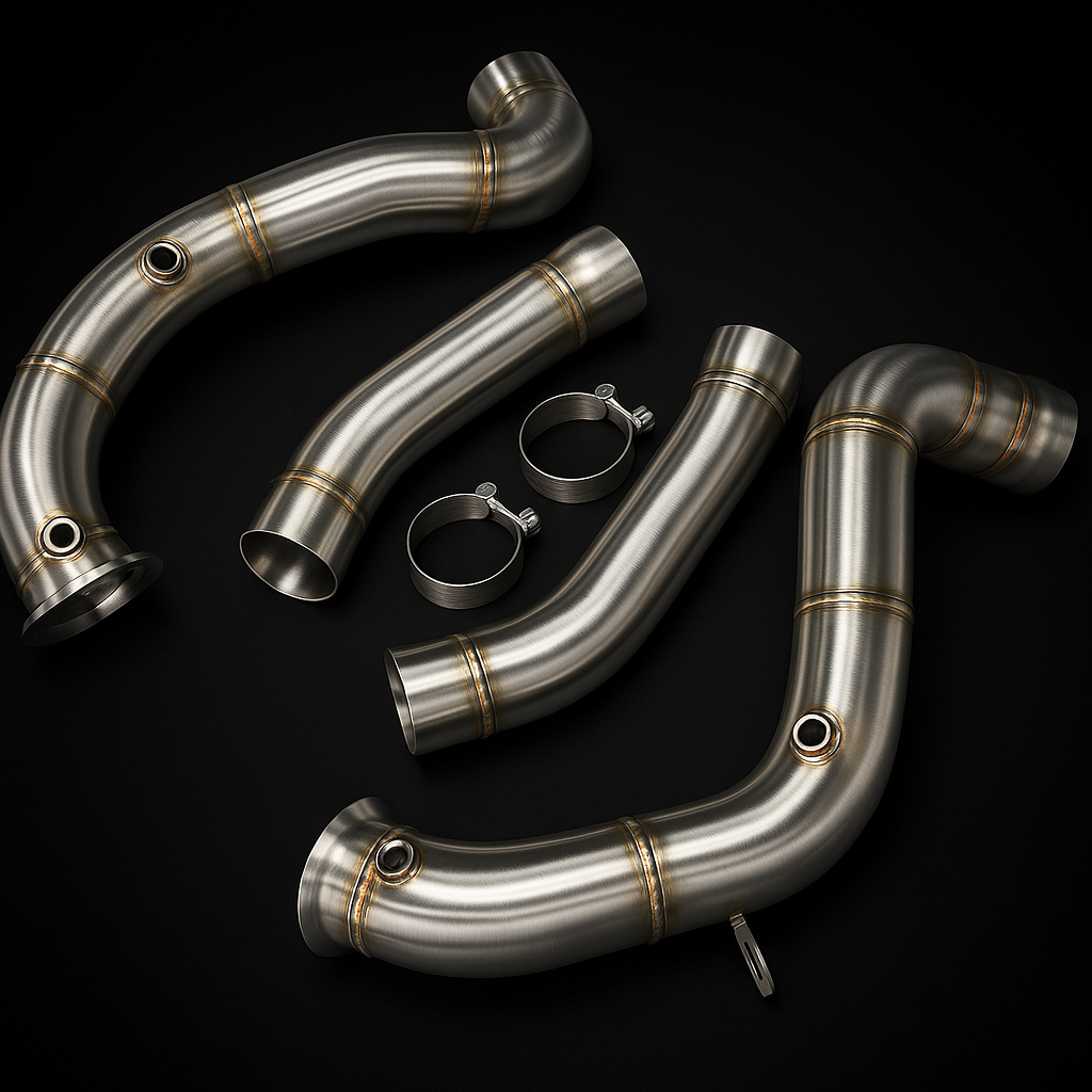 EMP C63/S AMG W205 - Catless Downpipes (Stainless Steel)