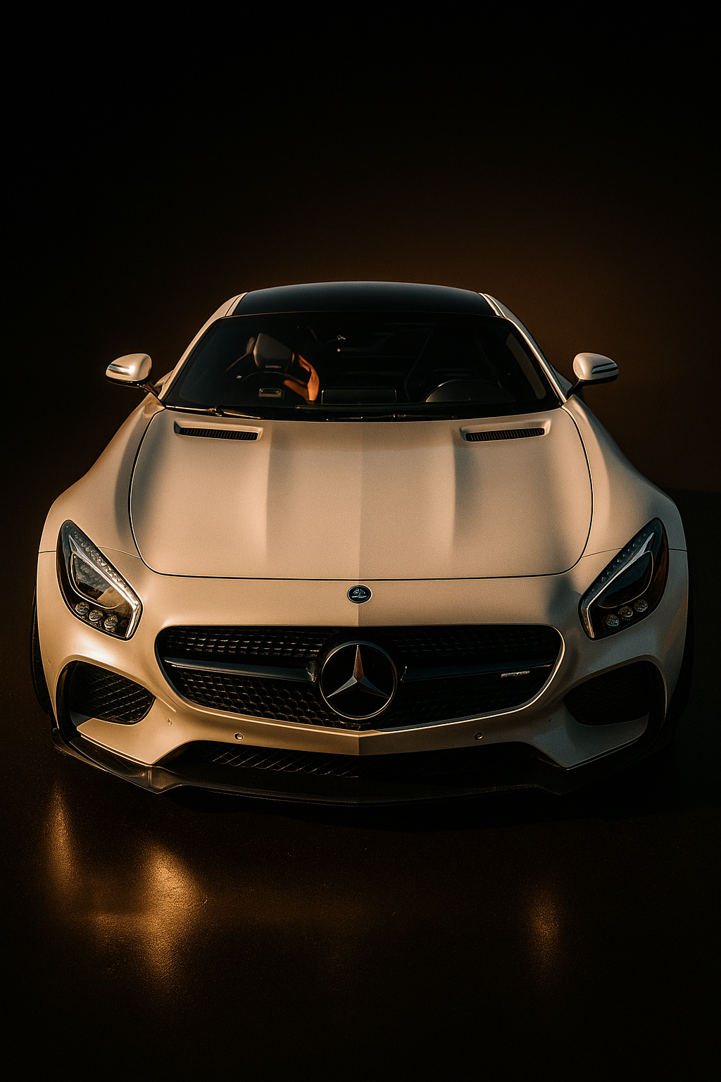 Premium Carbon Fiber Front Lip with Splitter for Mercedes AMG GT/S