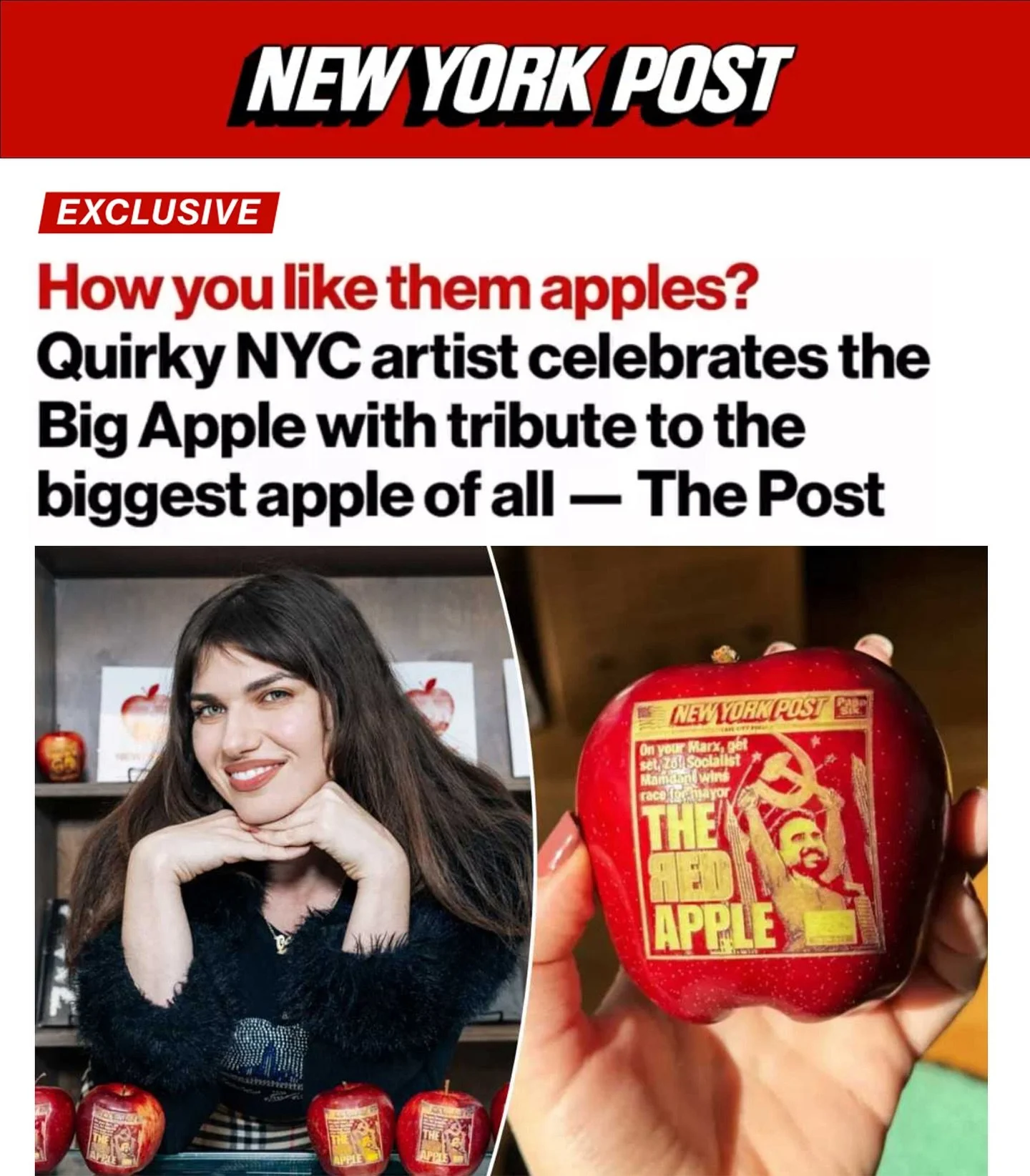GOOD JEWISH JUDY STRIKES AGAIN IN JUICY COVER STORY. SEE PAGE 3. @nypost 

APPLE STAND is live at 17 Eldridge St @blankmagbooks_nyc  until 11/20

Words by @vavabooom 
Images by @emmyparkphoto