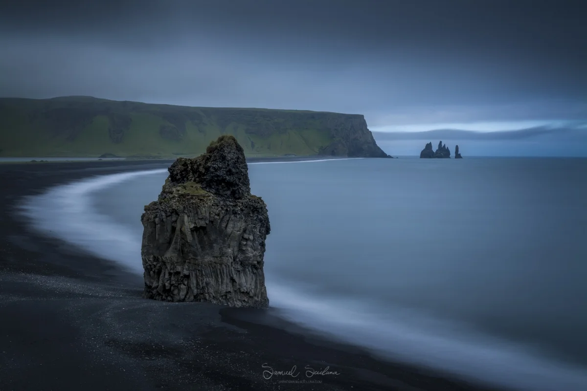 The Arnardrangur sea stack near Dyrhólaey in Iceland.