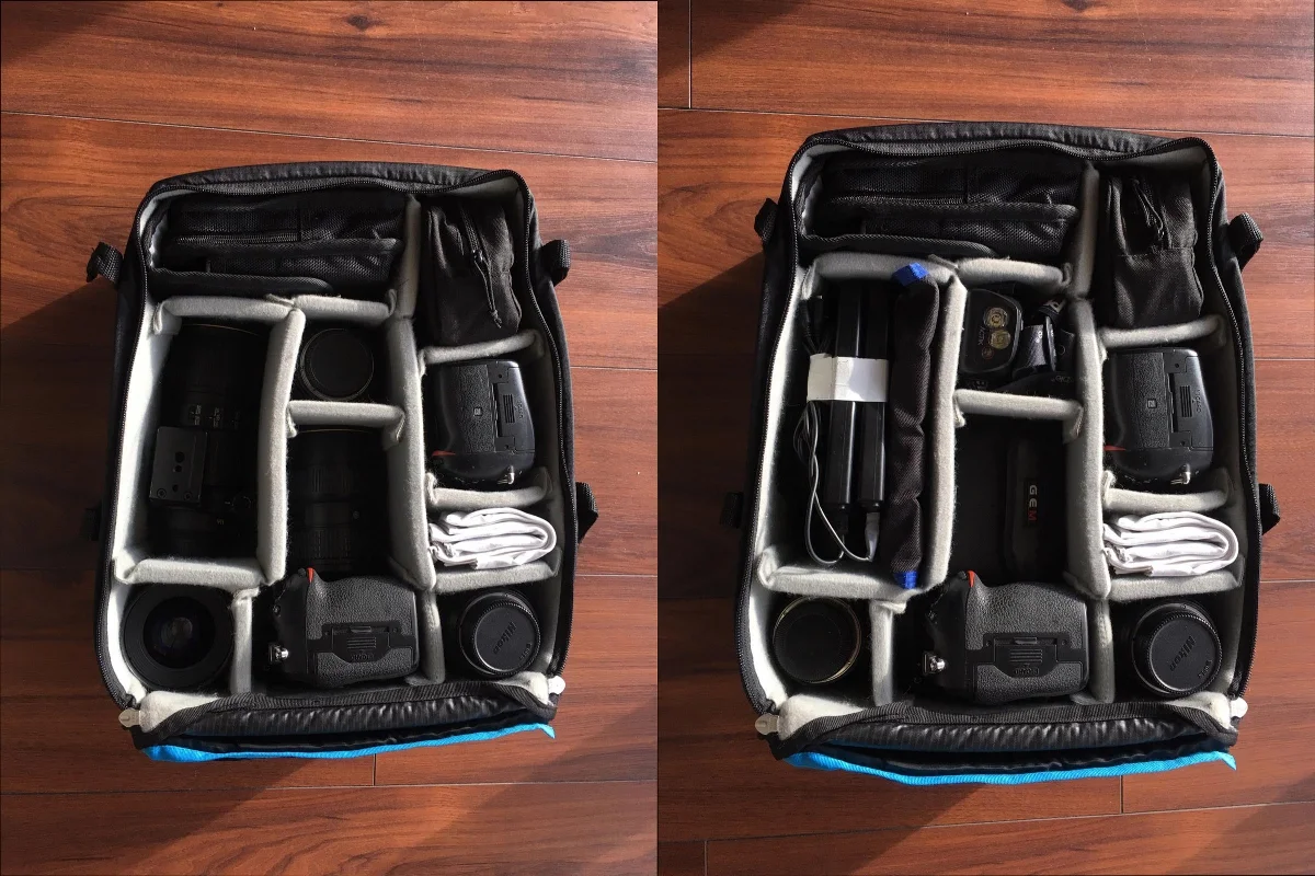 F-Stop Pro Large ICU with all my camera equipment fitting snuggly inside.