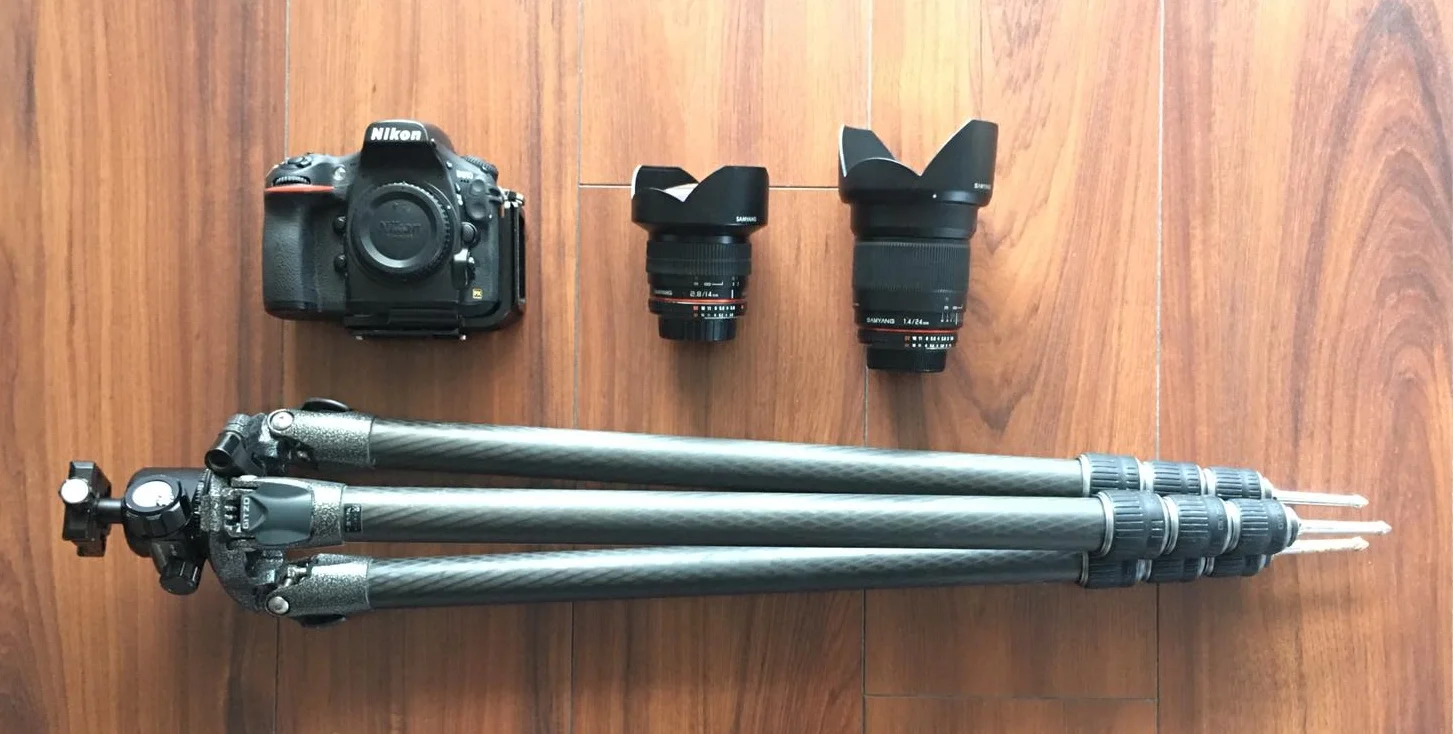 The Gear I used to capture the Milkyway.