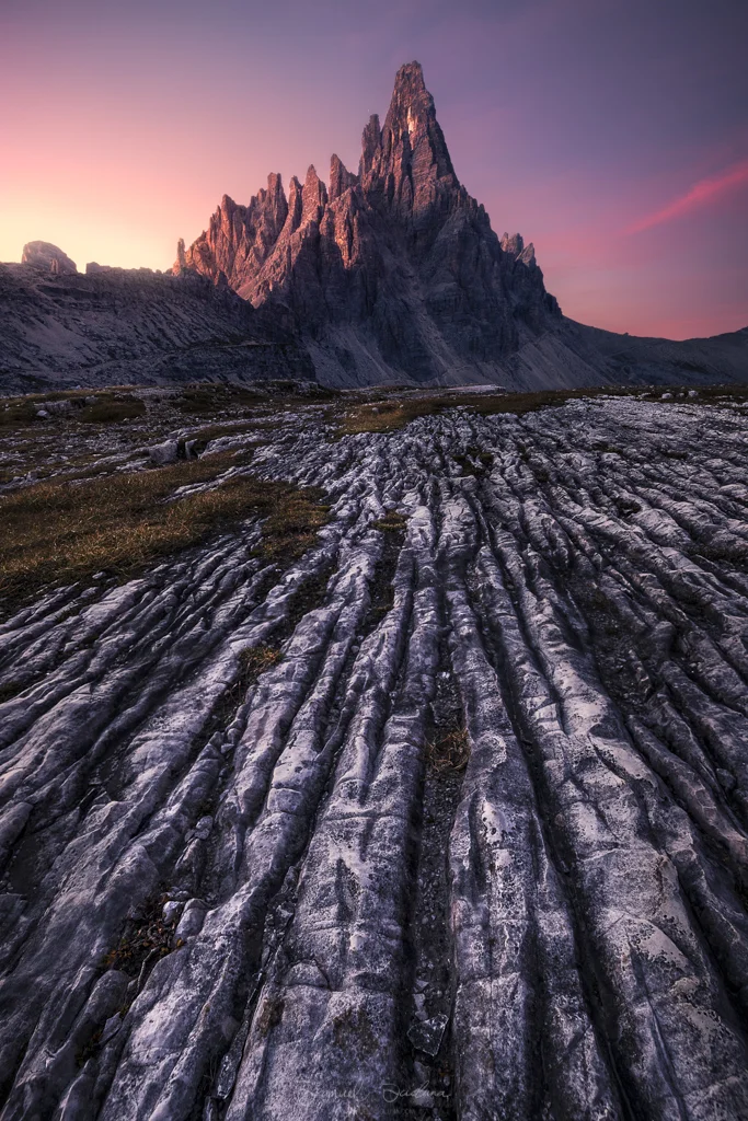 Monte Paterno at Sunrise.