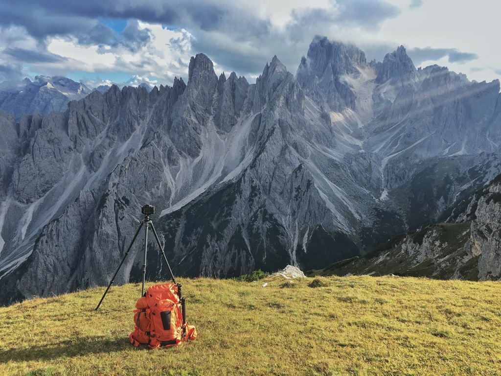 The Gitzo GT3543XLS whilst shooting a time-lapse in the Dolomites.