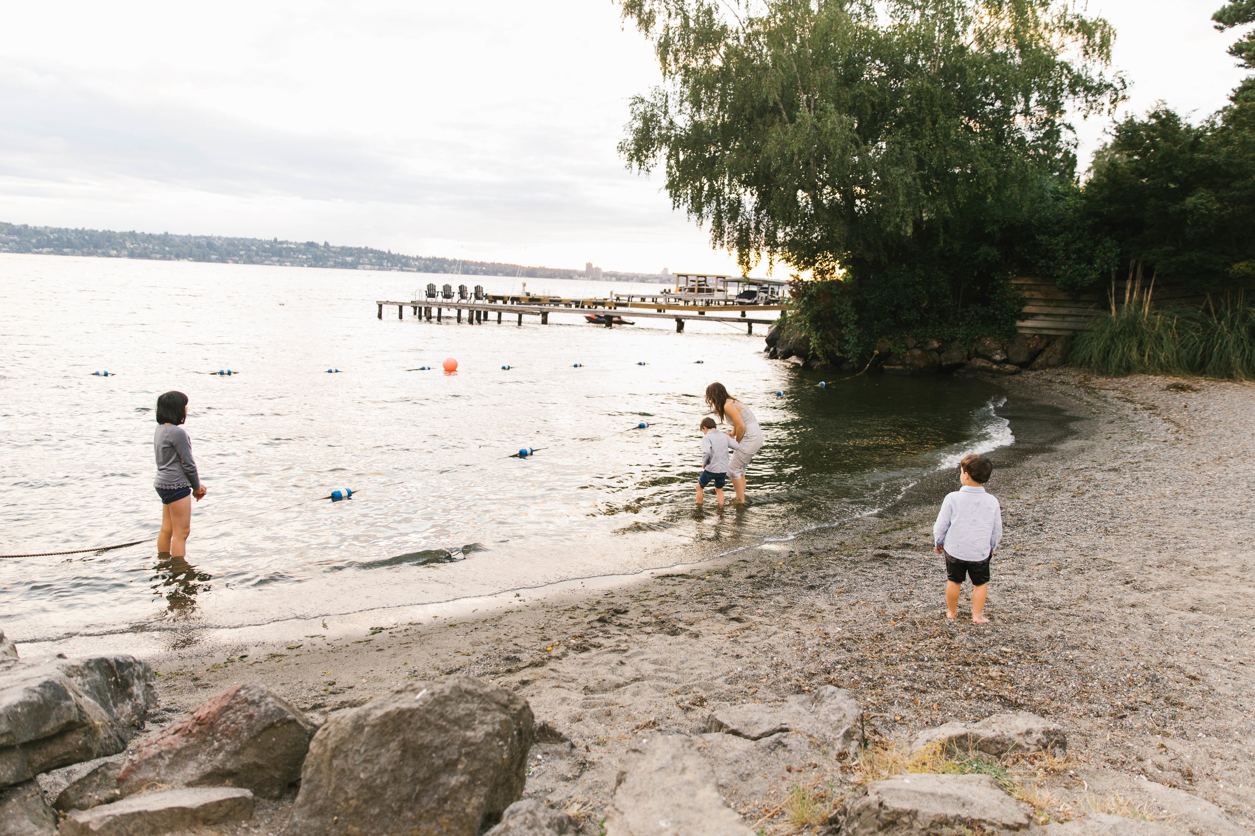Seattle Family Photography Beach Session Golden Hour Natural Light, Mom and Boys, sunset on the water by Chelsea Macor Photography-32.jpg