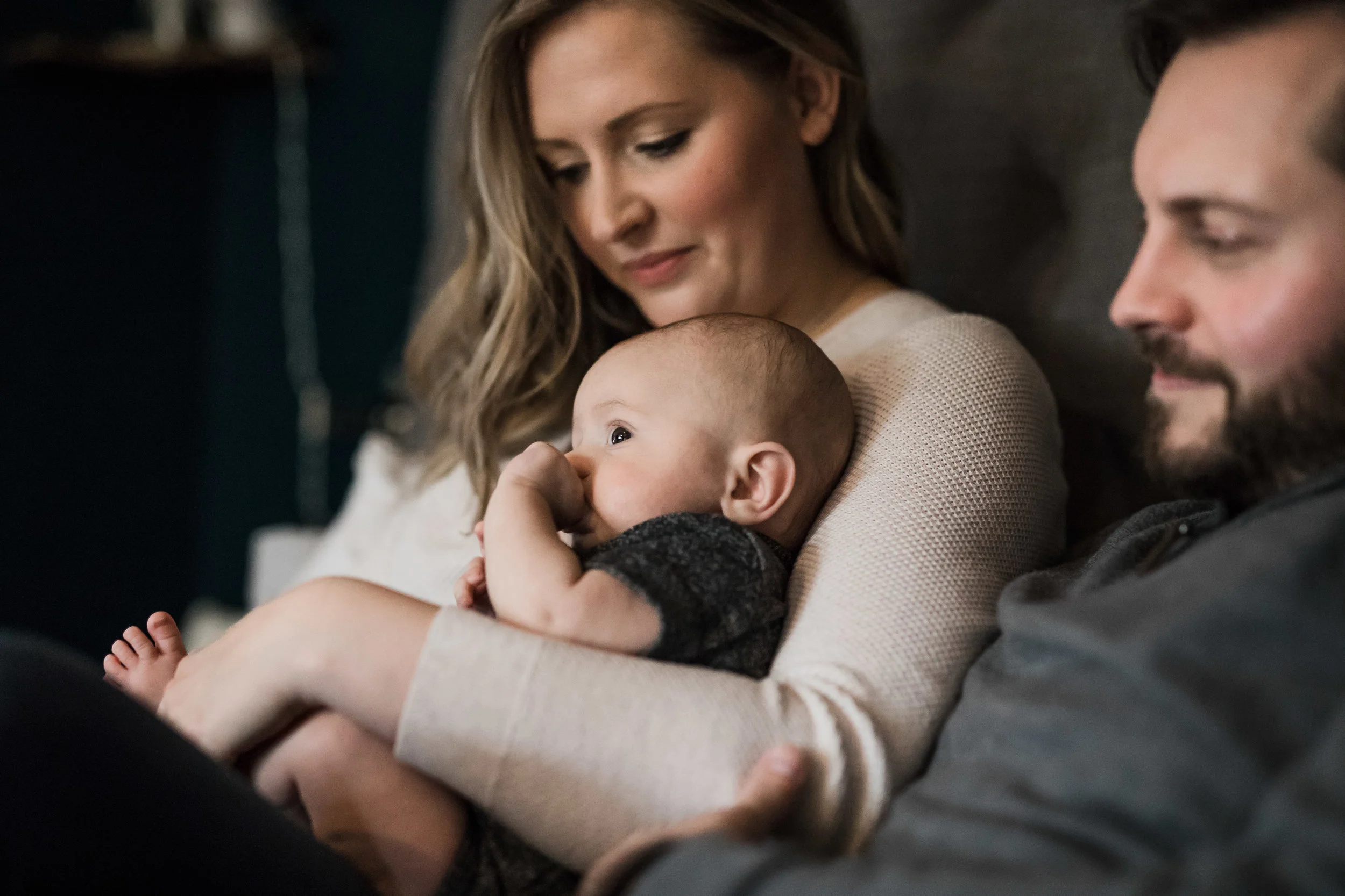 Baby Ezra's Three Month Session at Home | Seattle Family Photographer