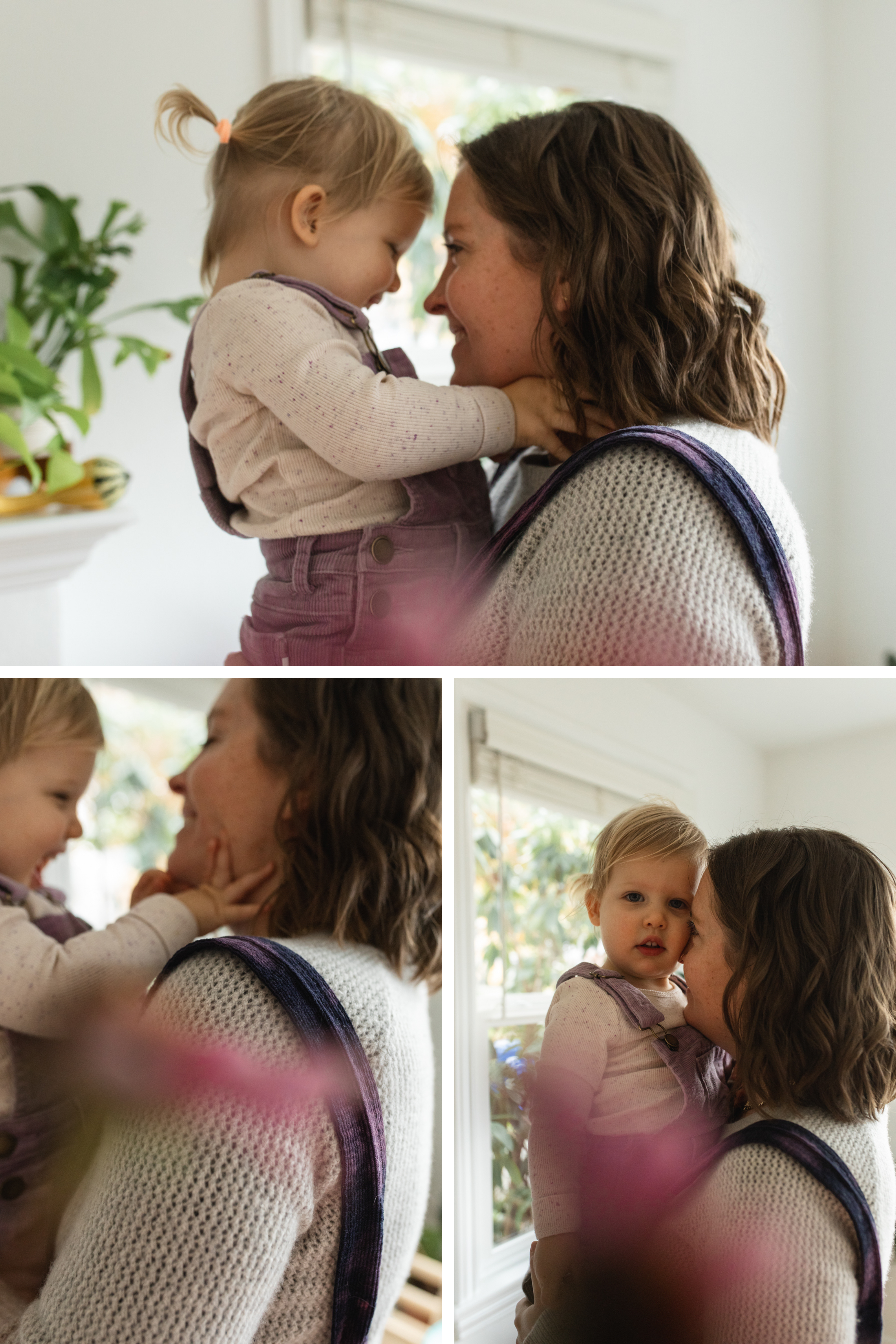 Photography of a mother and daughter sharing a hug at home in Seattle