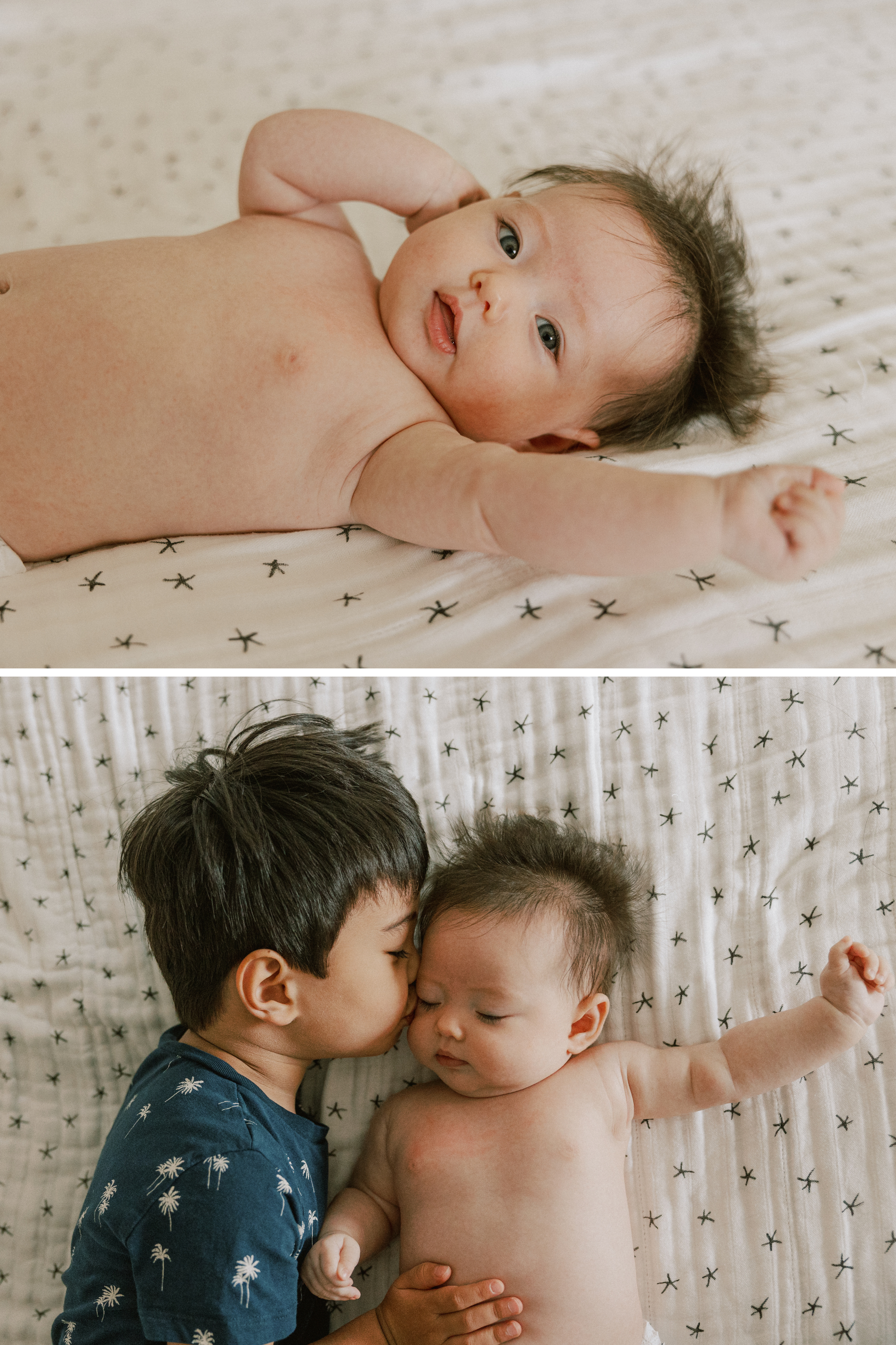 Photograph of a newborn baby at home during a family photography session in Seattle