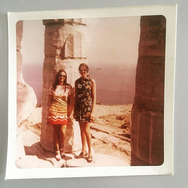 ⁣
My mom: Helene Lefkothea Blanche Love (left) with my childhood best friend&rsquo;s mom at the Parthenon🏛. ⁣⁣
⁣
When my brothers and I were 5, 7 &amp; 9 years old, my Greek grandmother came to stay with us while my mom left for a month to go see Gr