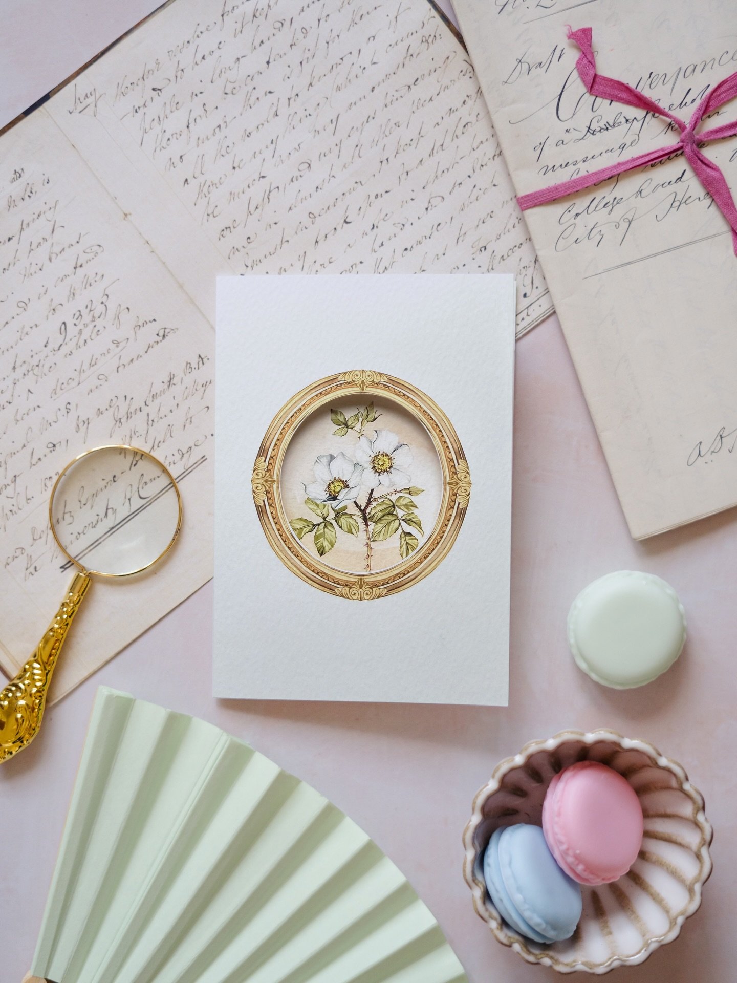 Soft florals. Golden details. A love letter in card form.
Our new floral frame cards with a delicate cut-out centre, lovingly watercolour painted and made for the most romantic messages - for any special occasion worth truly celebrating 🌷💗