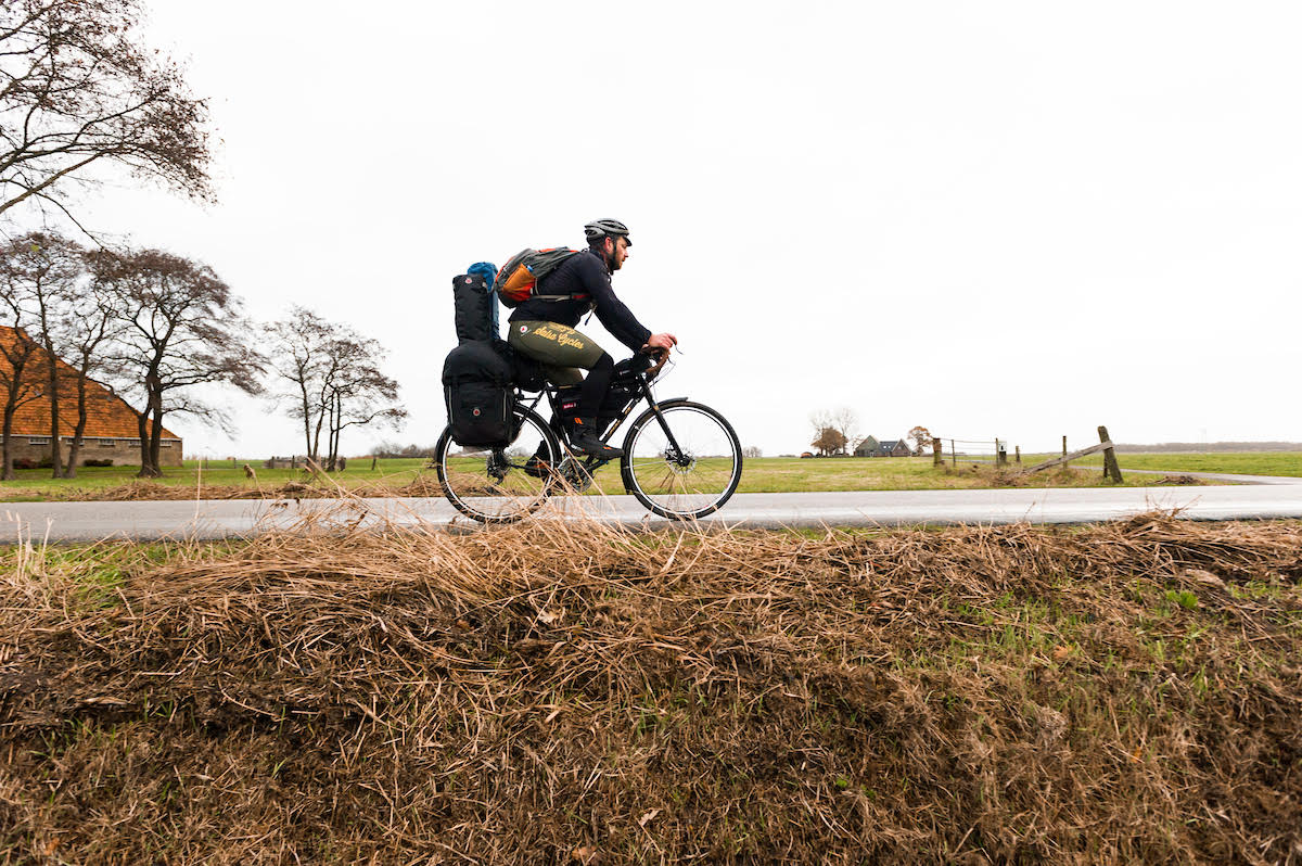 Weaver biked between shows in New Holland during his first music/bike European tour in 2016.