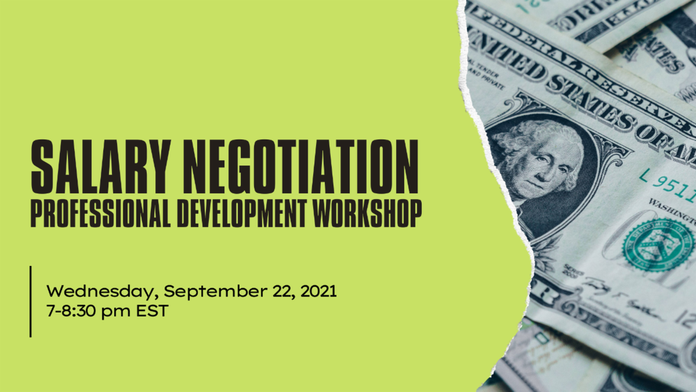 Salary Negotiations: Professional Development Workshop — Women's Aquatic  Network