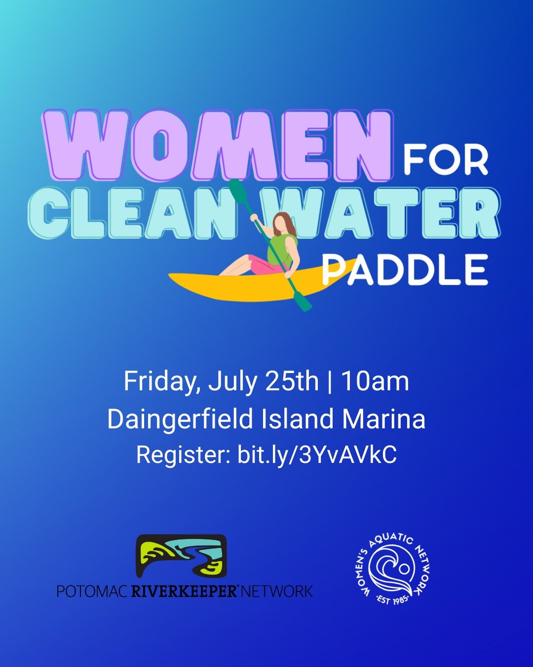 Join Potomac Riverkeeper Network (PRKN) and Women&rsquo;s Aquatic Network on an all-women&rsquo;s paddle in support of clean water! Spend your morning enjoying an easy out and back flat-water paddle up four-mile run - perfect for soaking up some suns