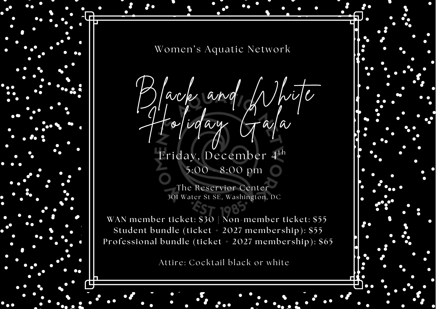 WAN Black and White Holiday Gala