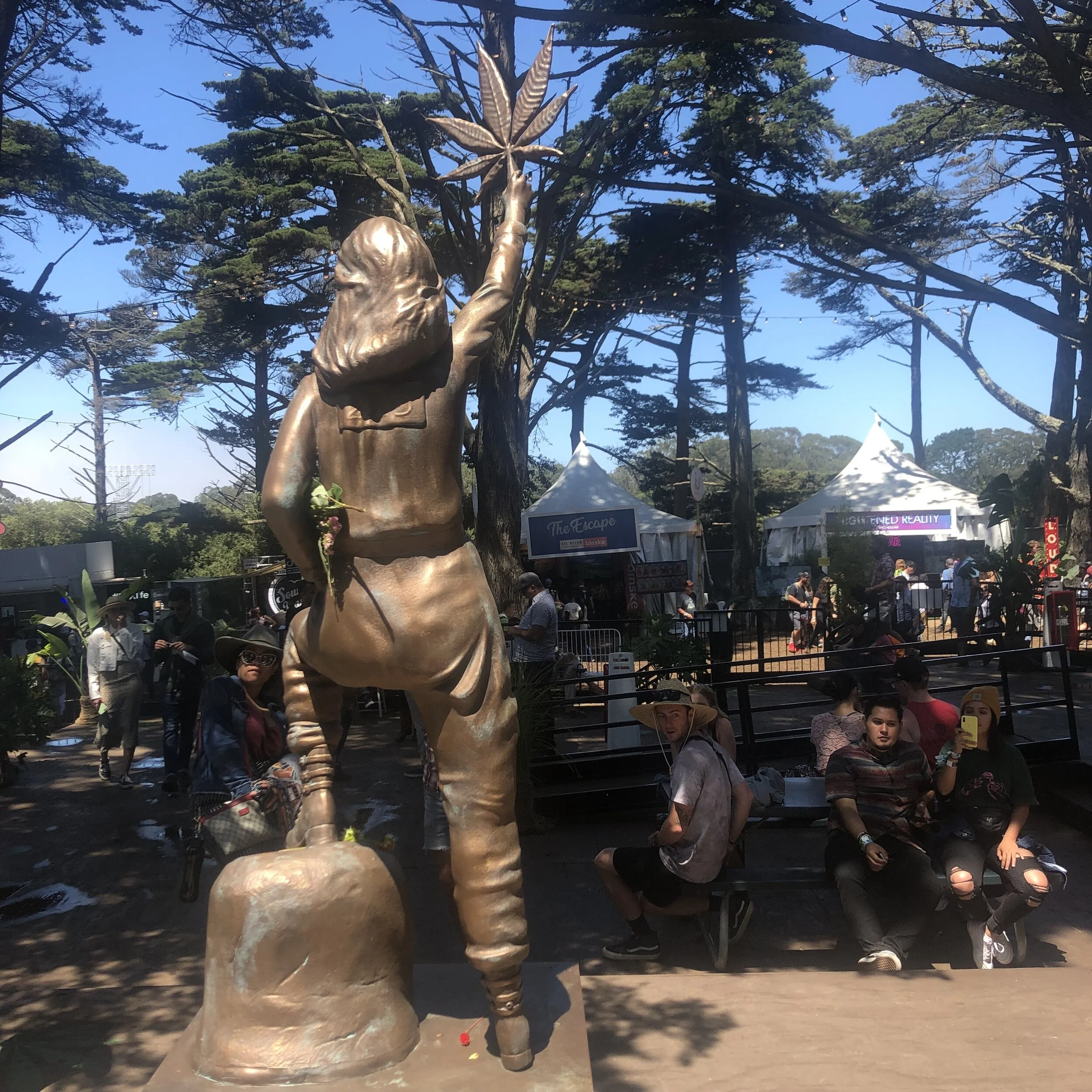 A statue of Mary Jane inside Grass Lands.