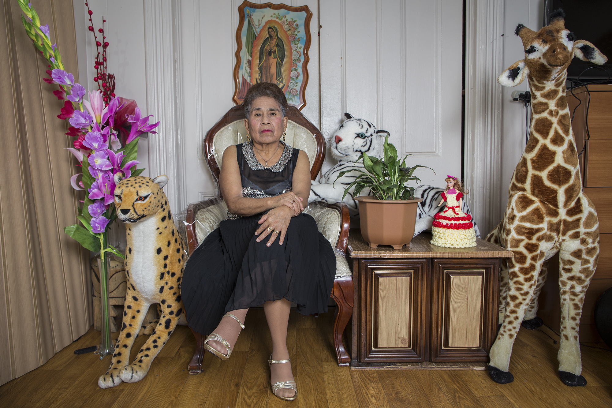  Gisela Bravo Martinez in her apartment at 45th Street in the neighborhood of Sunset Park, Brooklyn, New York. She is from San Bernardino, Acatlán de Osorio, State of Puebla, México. She has been living in New York City for more than two decades work