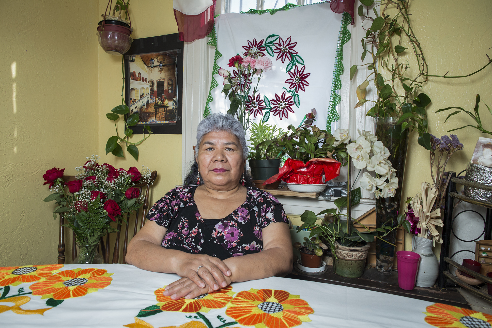  Honorina Moran is from Huajuapan de León, Oaxaca. She is 67 years old and lives in Long Island City, Queens, with her family. Honorina came to New York 12 years ago, crossing the Mexican border to reunite herself with her family because all of her d