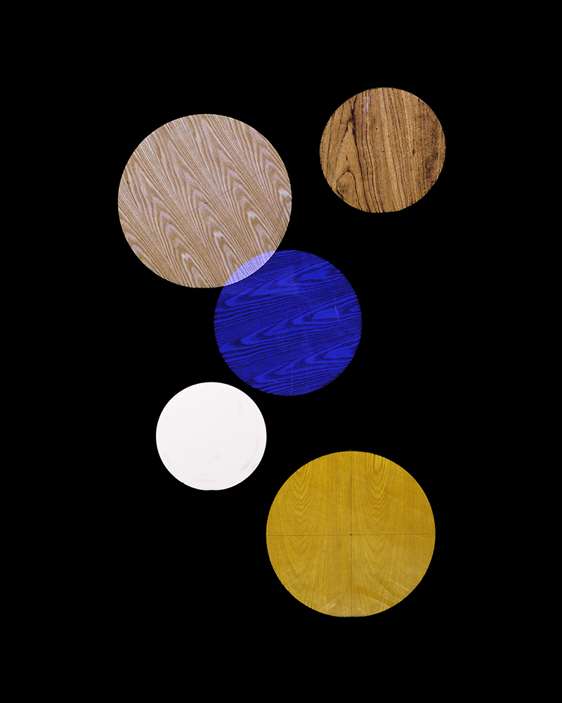  Alejandra Laviada,  Blue, Yellow, White Circles,  2014 
