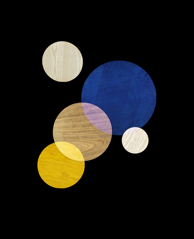  Alejandra Laviada,  Blue, Yellow, White Circles #2,  2014 