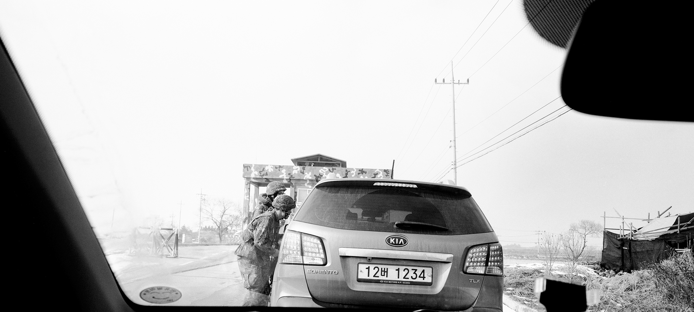  Jinhyun Cha,  Car entering restricted area for civilians,  2014 