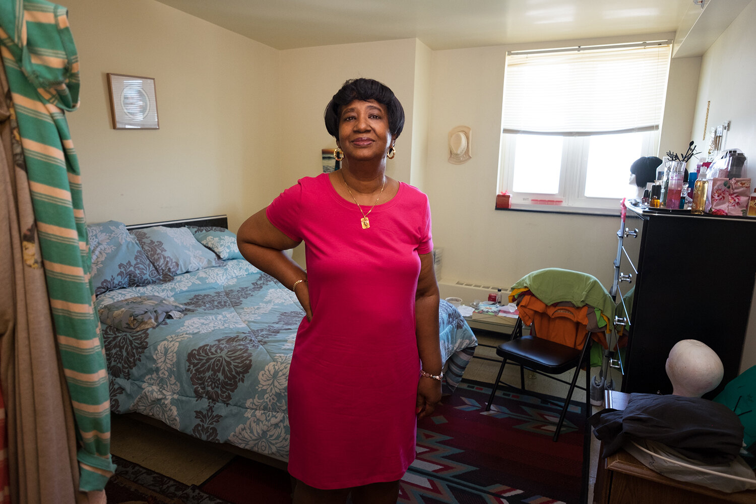  Linda, 70, in her own apartment 14 years after her release. Albany, NY, 2017. Image © Sara Bennett. 