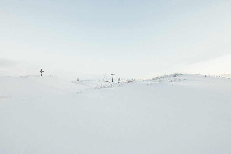  Kiliii Yuyan,  Utqiagvik Cemetery Under Snow,  2015 