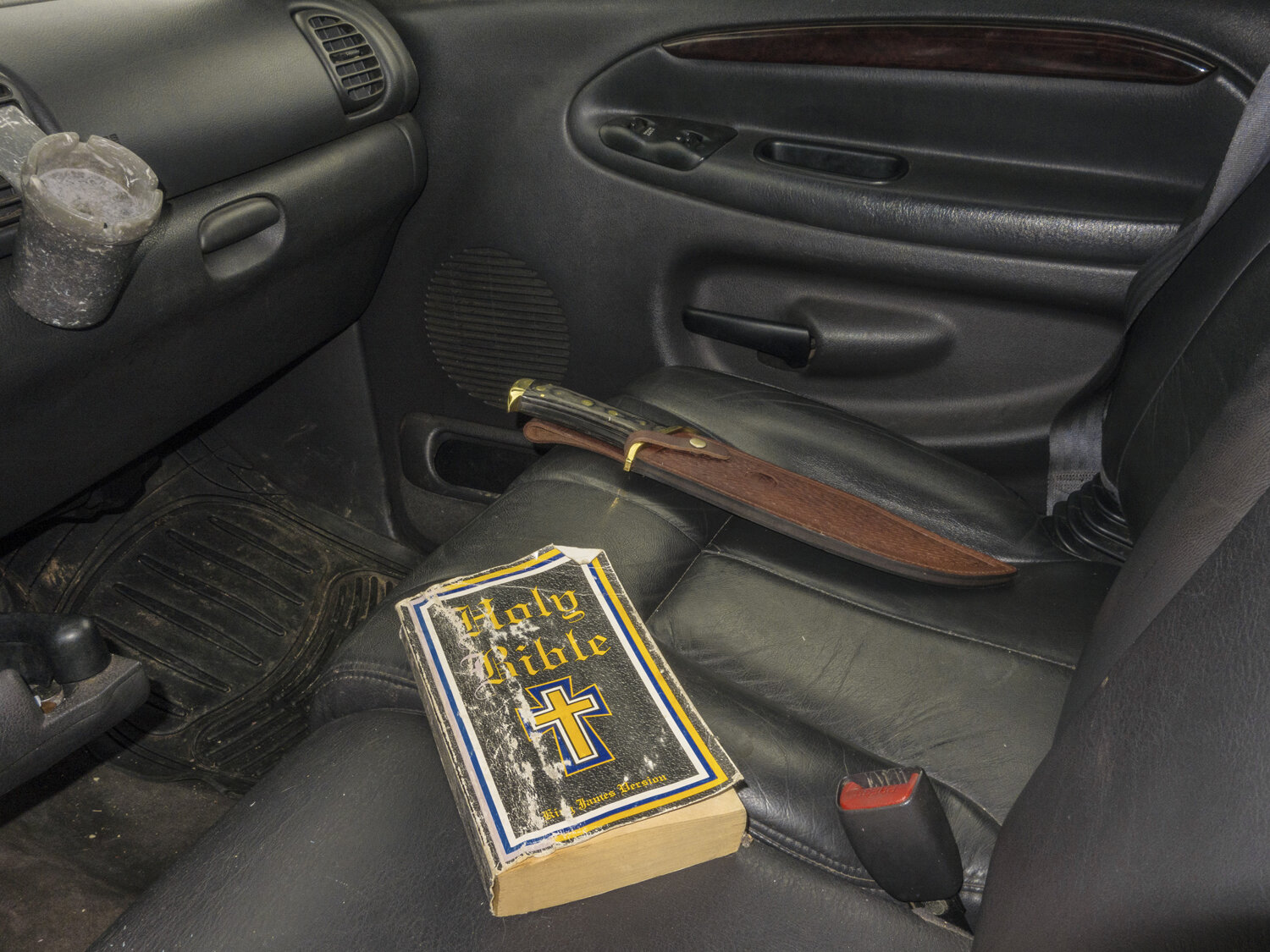  M L Casteel,  Untitled, Knife with Bible , 2014 
