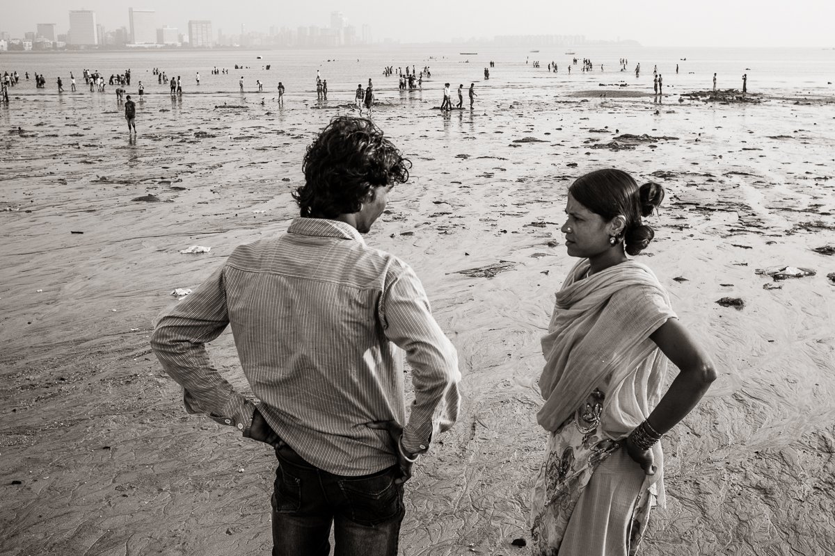 Couple on Chowpatty Beach