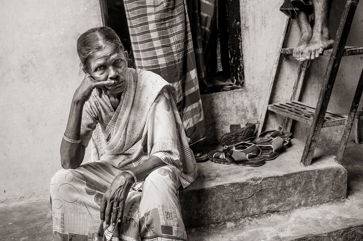 Elderly Woman in Dhavari