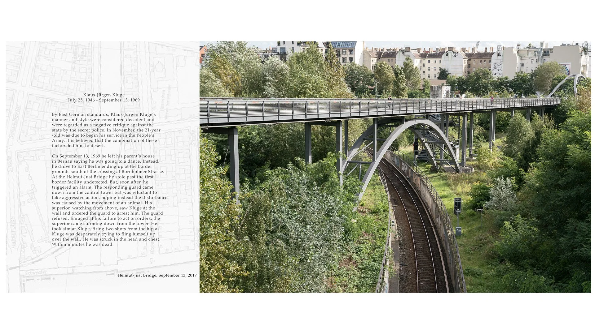 &ldquo;&lsquo;Death|s|trip&rsquo; tells the stories of dreams and lives that were lost through written narratives derived from rigorous archive-based research commemorating the deaths of each of the individuals. These stories, etched on plexiglass, p