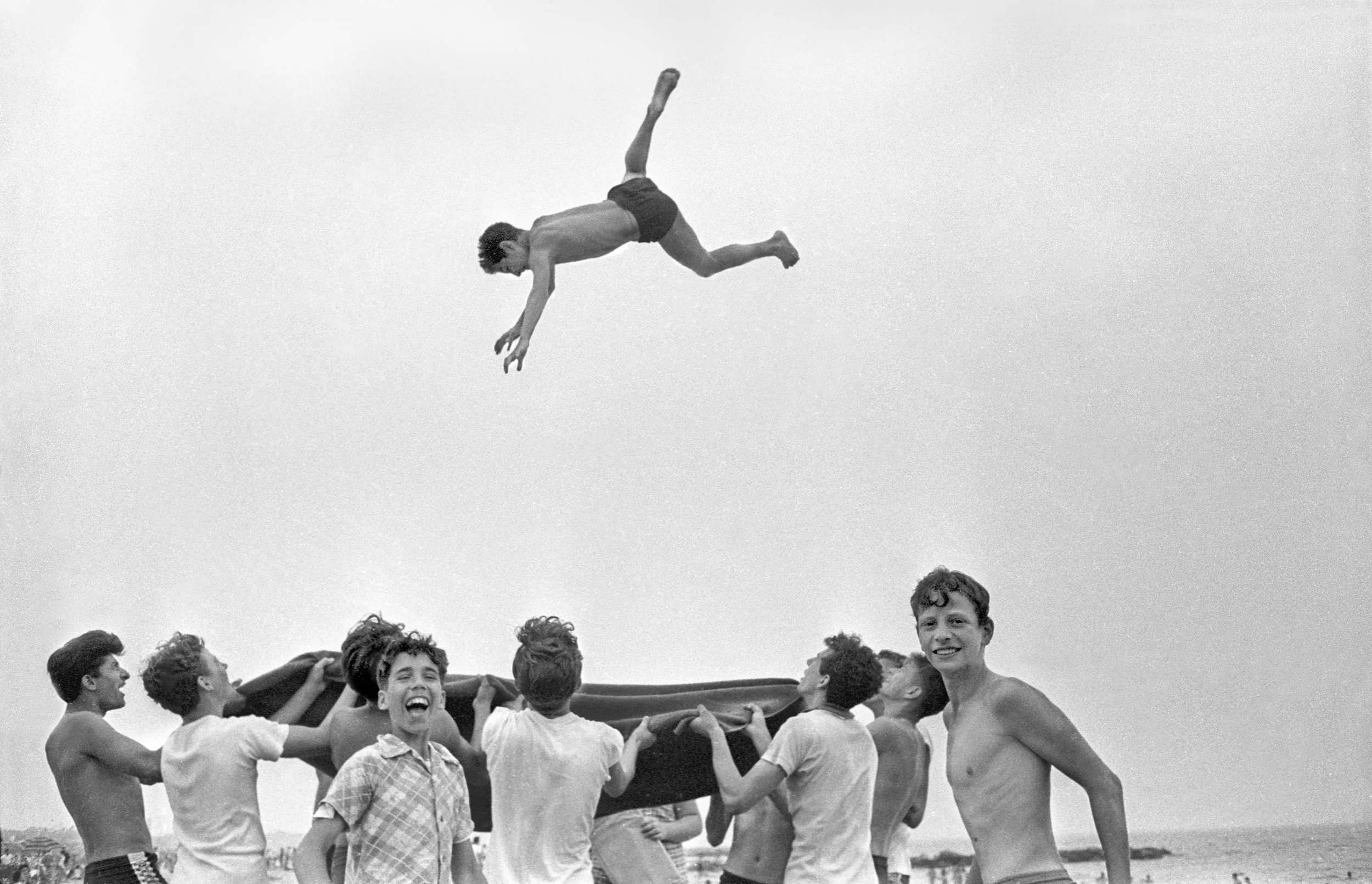Blanket Beach Toss, Coney Island, 1955.jpg