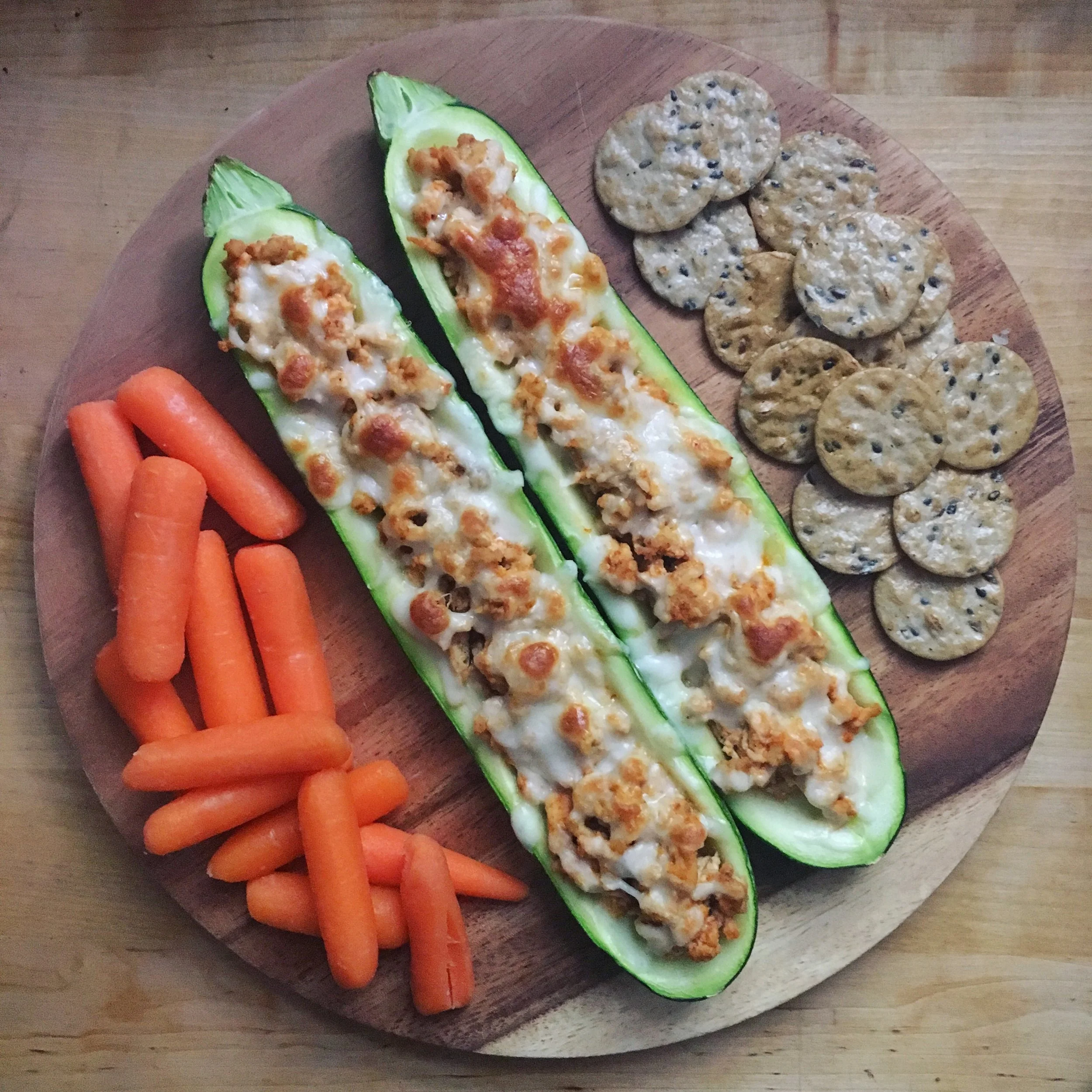 Buffalo Turkey Zucchini Boats